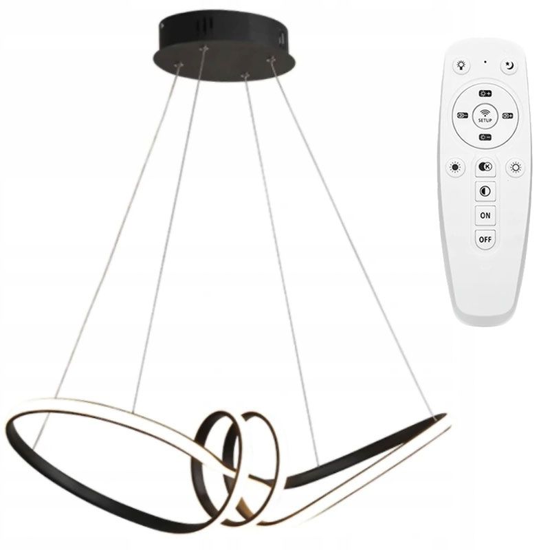 TOOLIGHT hängande taklampa LED APP823-CP LONG Svart 25x73x95cm