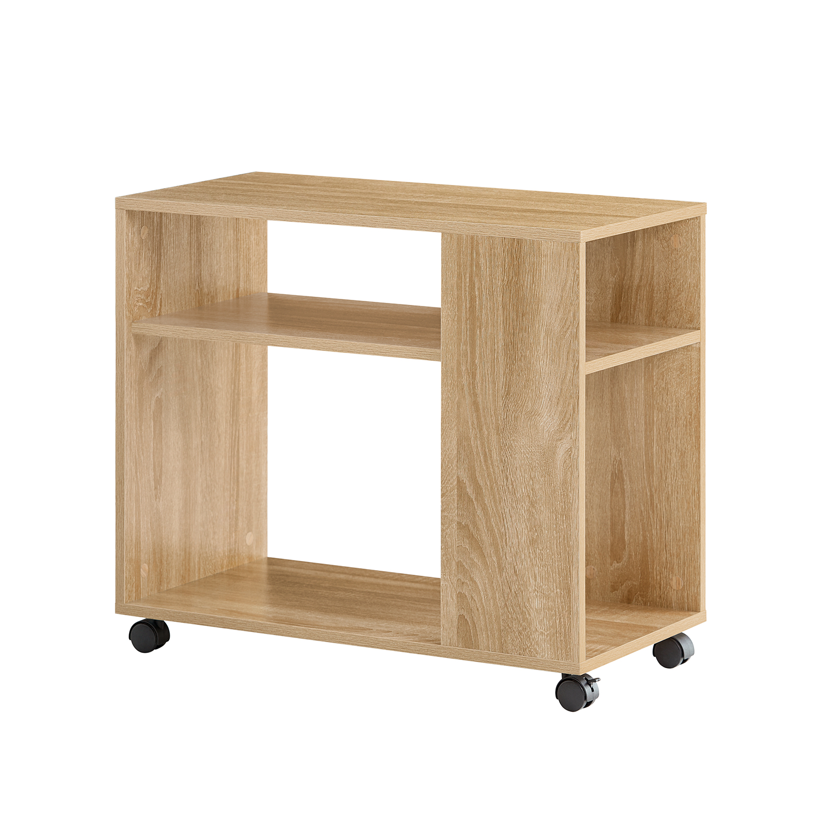 SoBuy Sidobord Förvaringsbord Tv-bänk med hjul FBT34-N