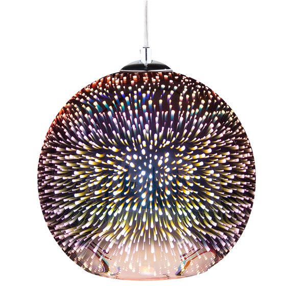 Pendellampa SESSERA Glas Koppar