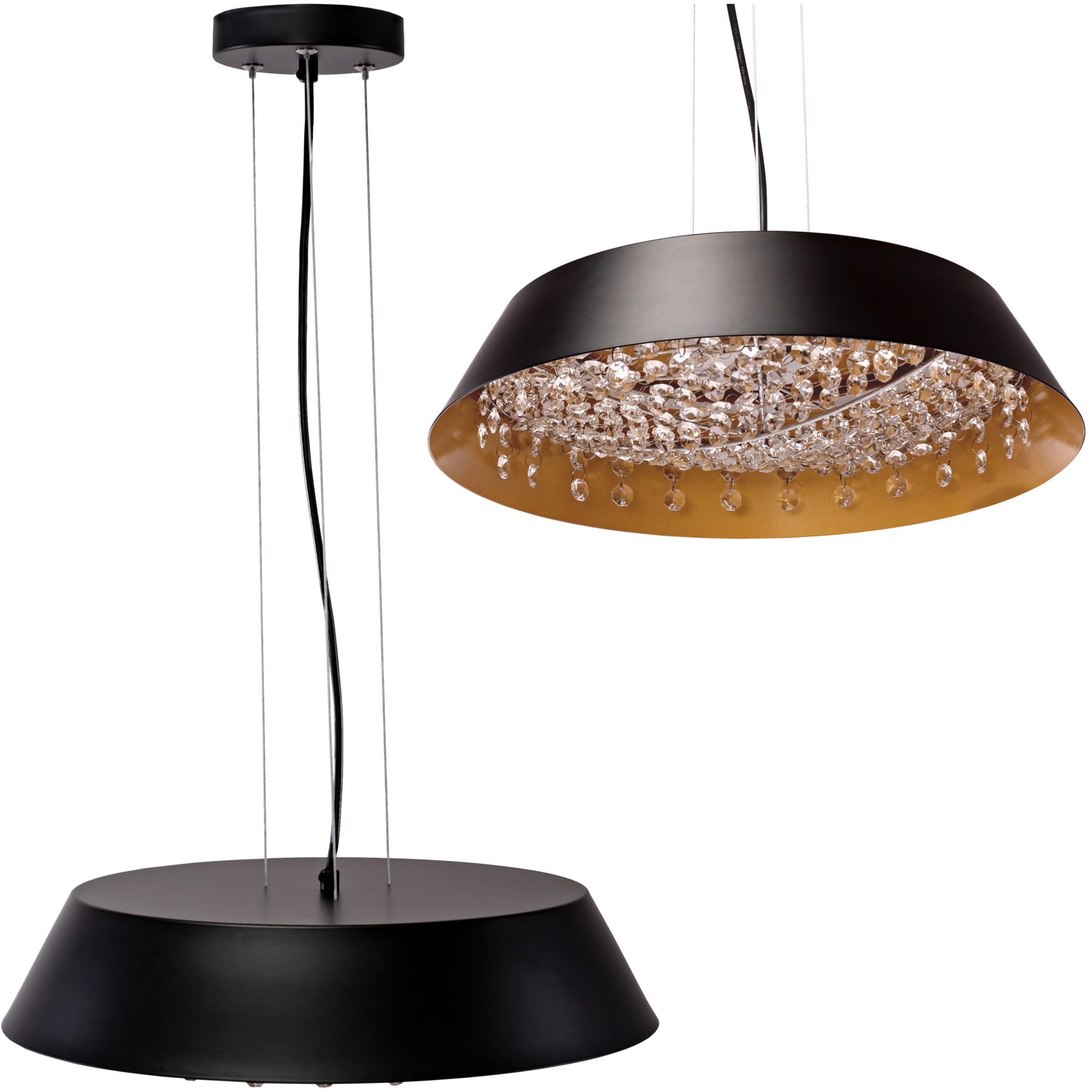 TOOLIGHT hängande taklampa APP1028-CP Svart 175x40x175cm