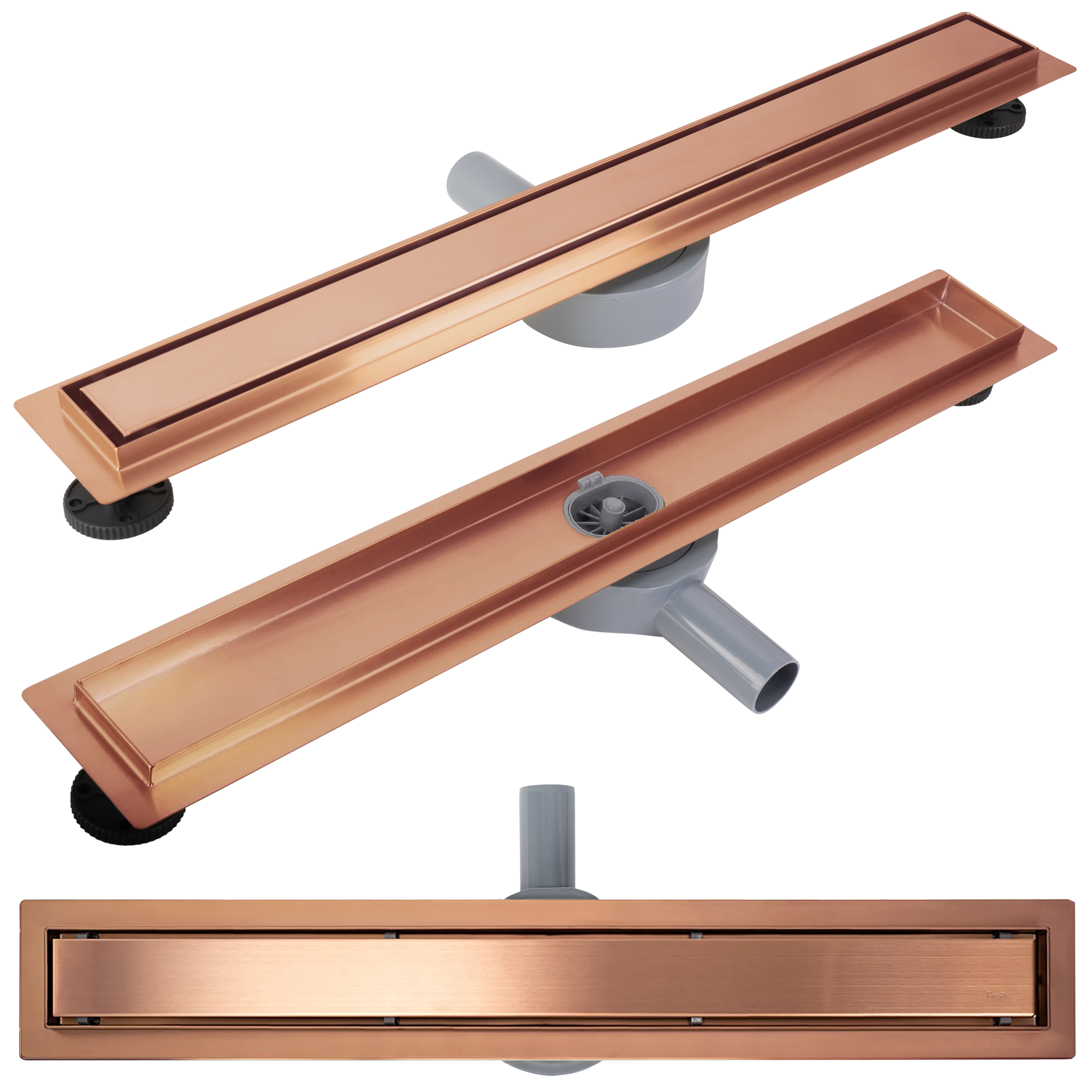 REA Linjeavlopp NEOX PRO 800 Borstad Koppar, 84x11x6,5cm