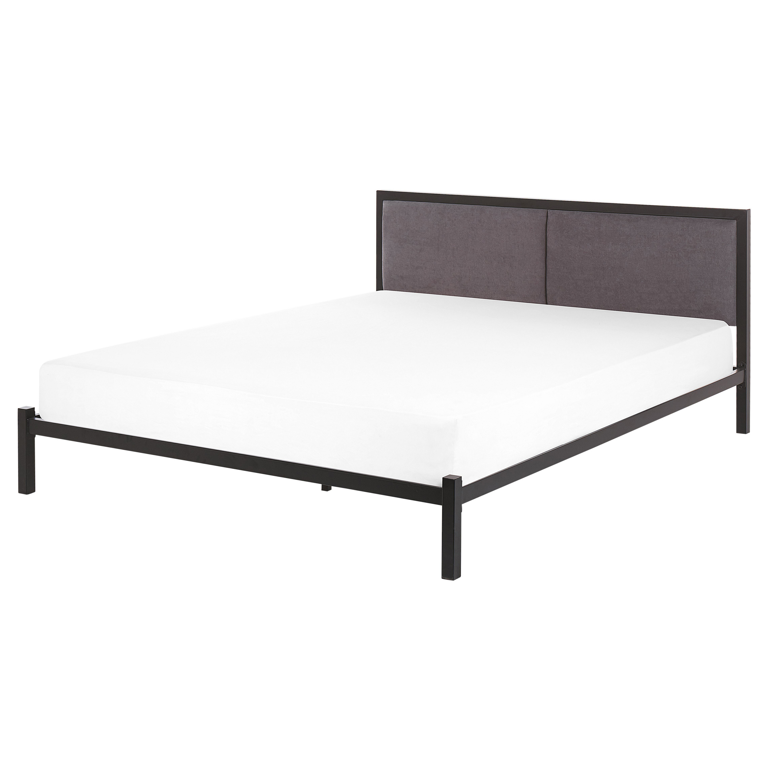 Säng med lamellram Metall CLAMART 160 x 200 cm Grå