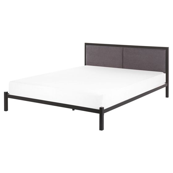 Säng med lamellram Metall CLAMART 160 x 200 cm Grå