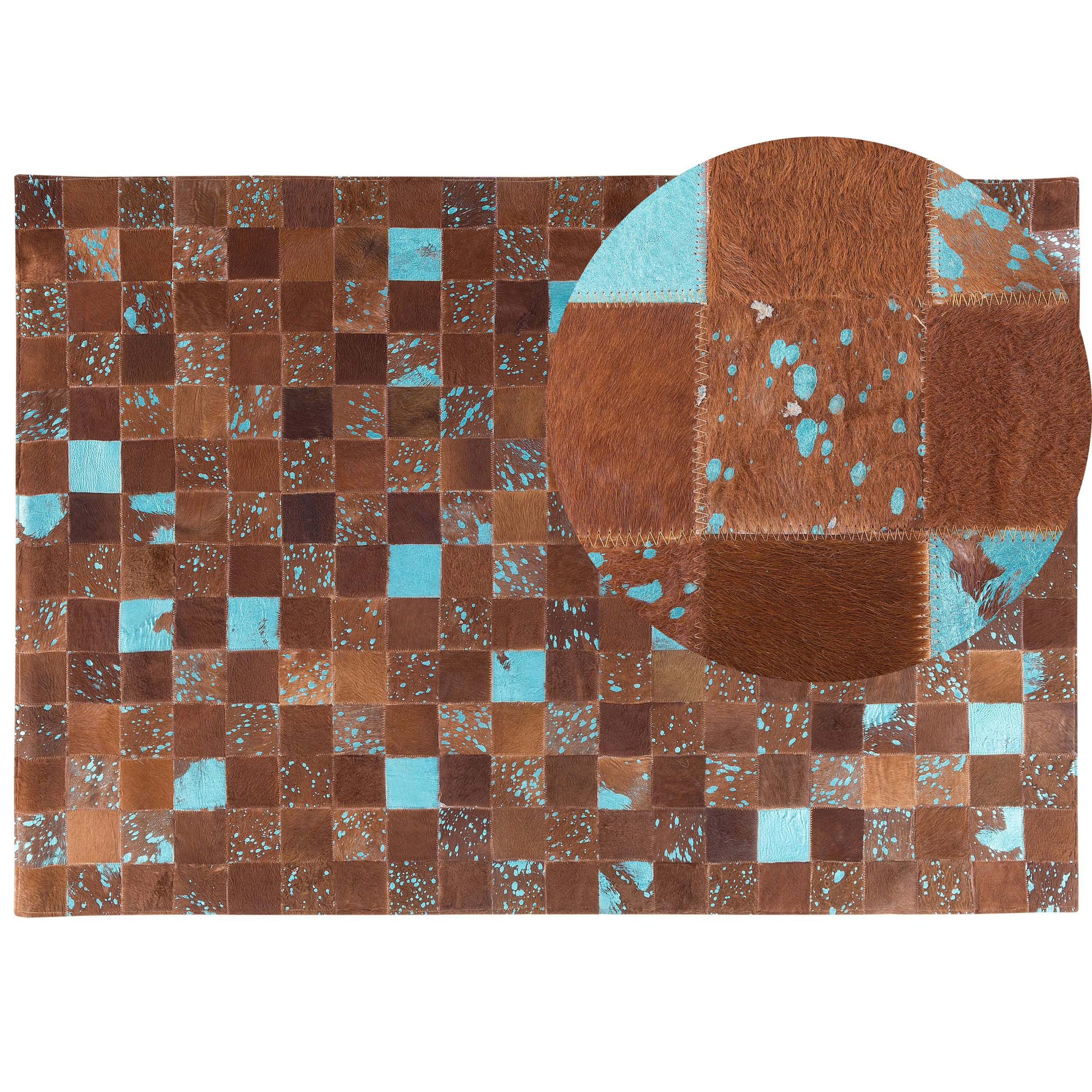 Matta ALIAGA Brun 160 x 230 cm Läder