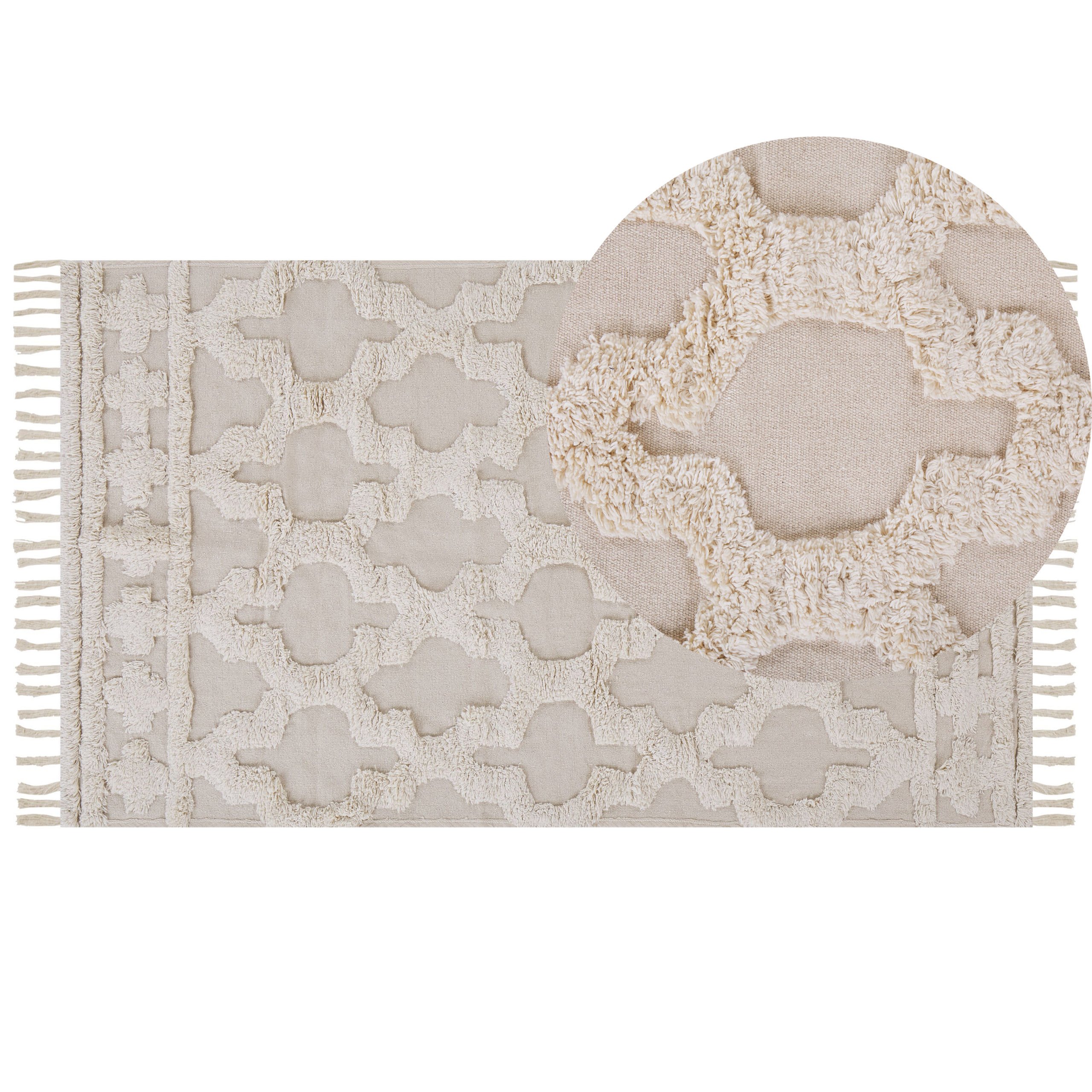 Matta SULUOVA Beige 80 x 150 cm Bomull