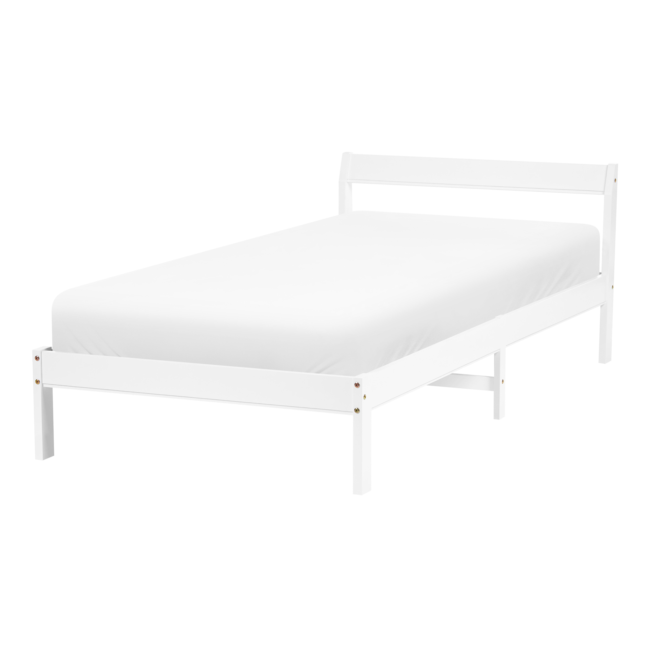 Säng med lamellram Furu MADONE 90 x 200 cm Vit