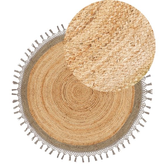 Matta MARTS Grå ø 140 cm Jute