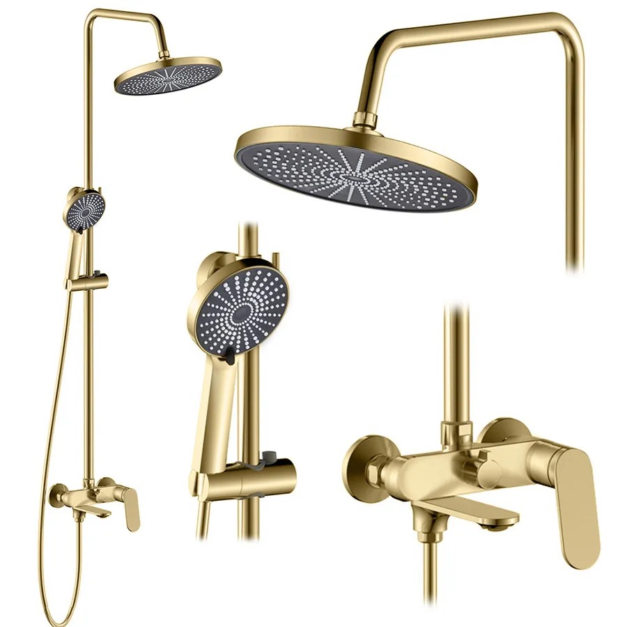REA Duschset MARCO Borstat Guld, 25x12,5x117cm
