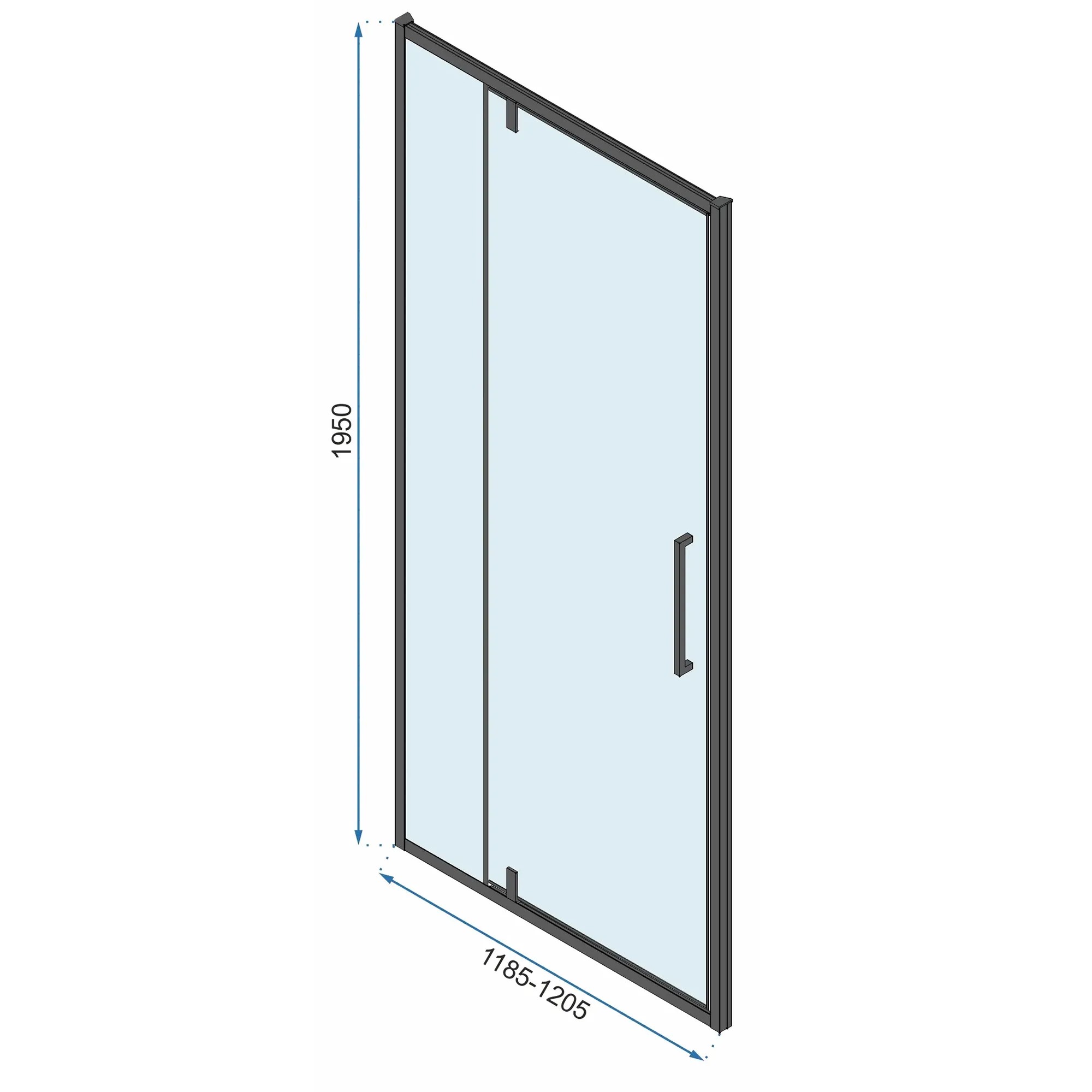 REA Duschdörr Rapid Swing 120 Krom, 0,6x120x195cm