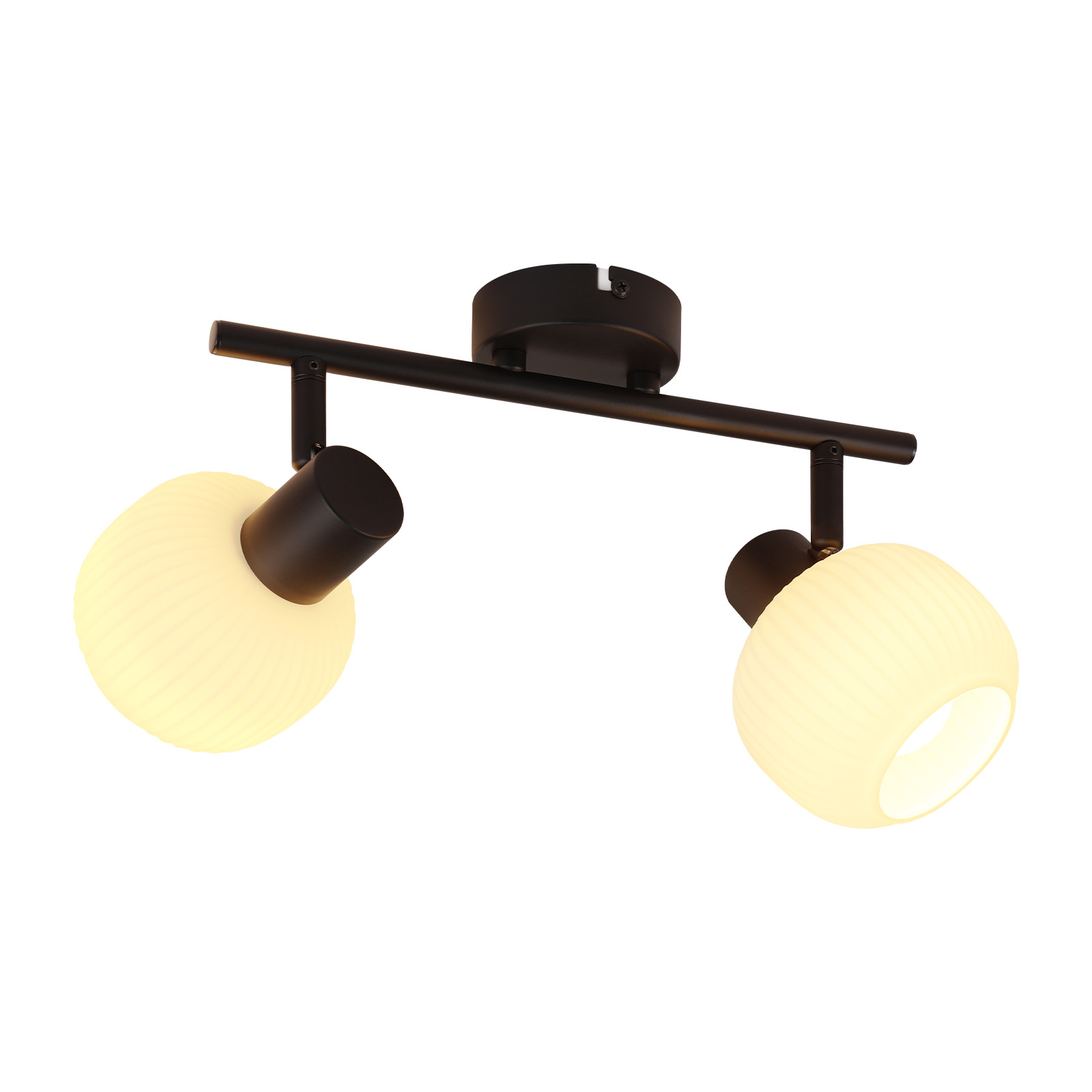 NETTLIFE svart takspotlight E14 för inomhusbruk vintage - spotlight med glasskärm