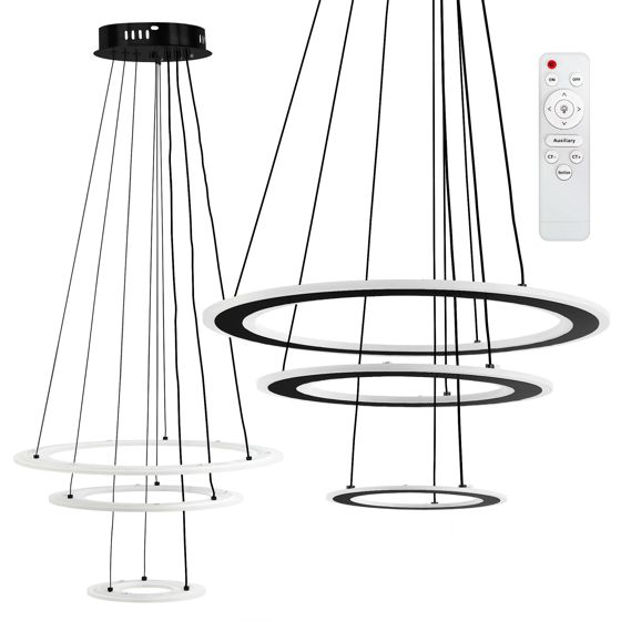 TOOLIGHT hängande taklampa LED G040-3CP Svart 46x46x46cm
