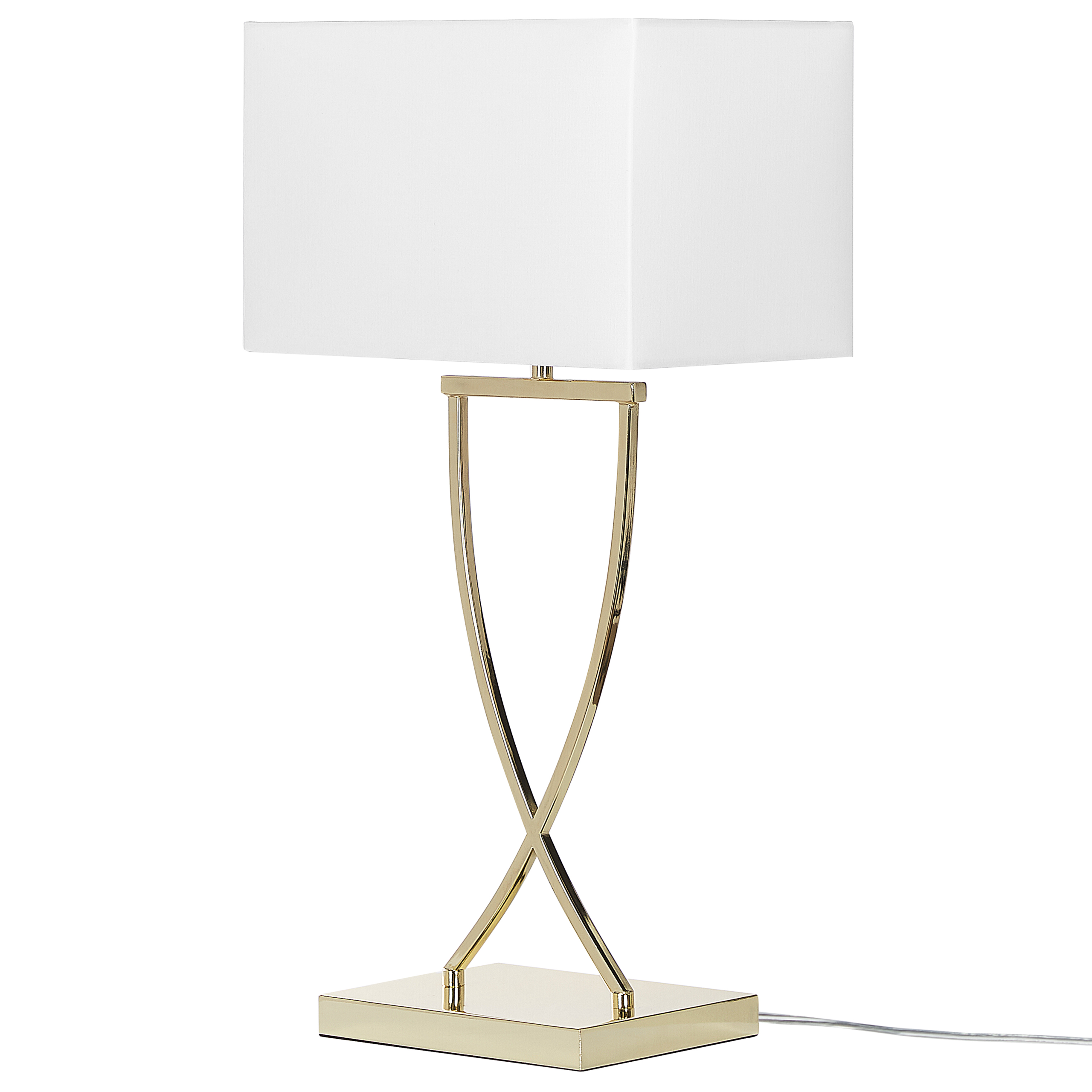 Bordslampa YASUNI Metall Vit/ Guld