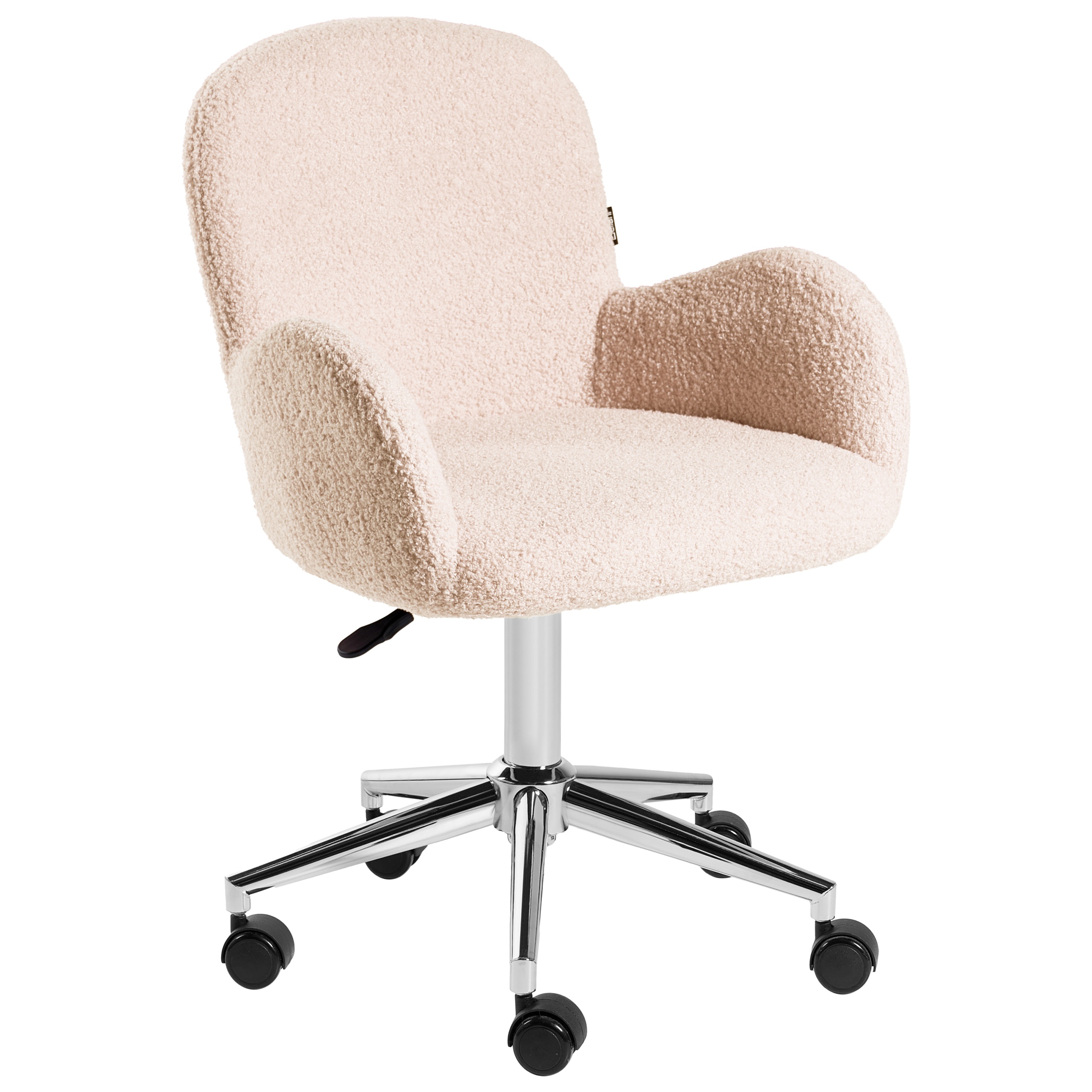Skrivbordsstol PRIDDY Bouclé Ljusbeige