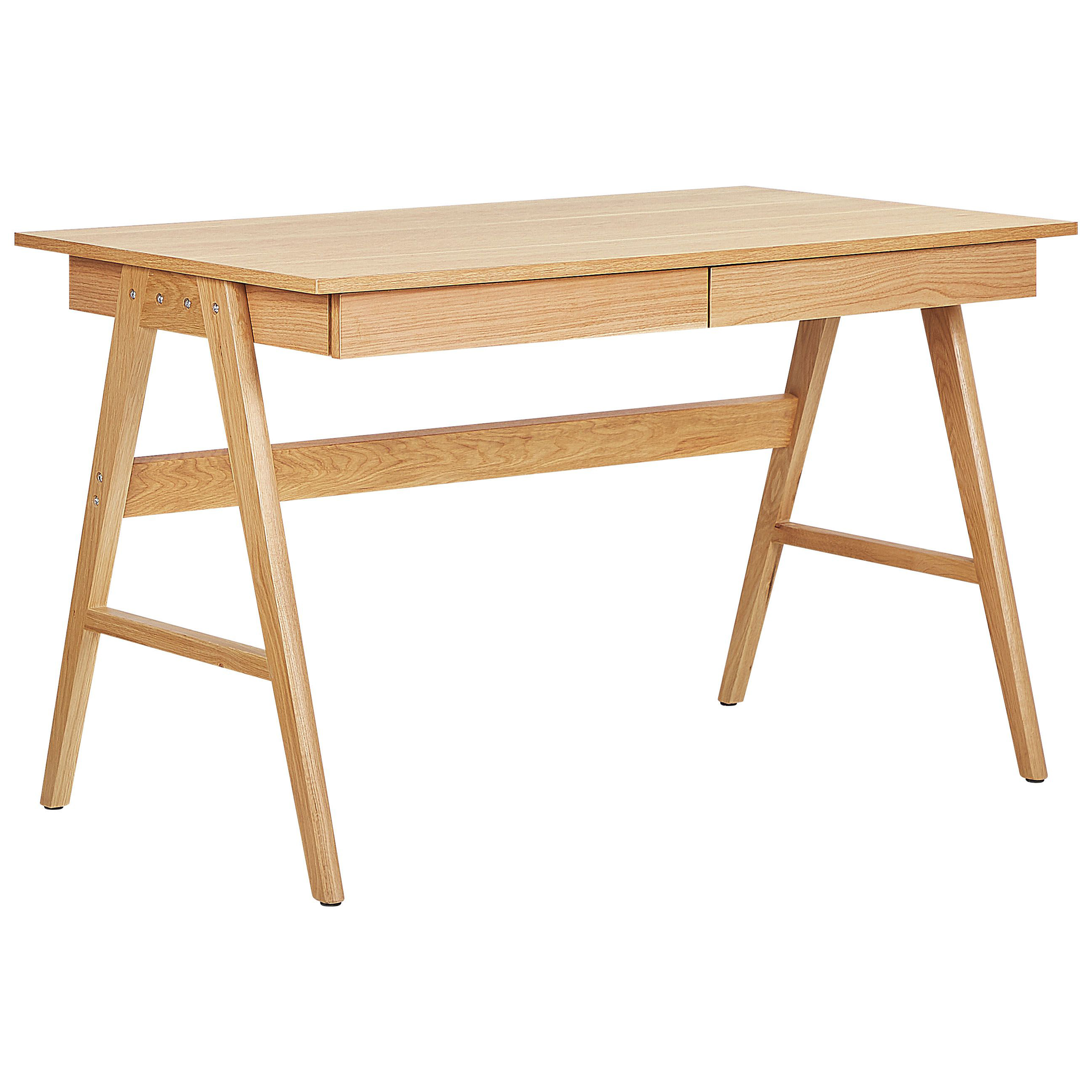 Skrivbord SHESLAY 120 cm 70 cm med lådor Ljusbrun