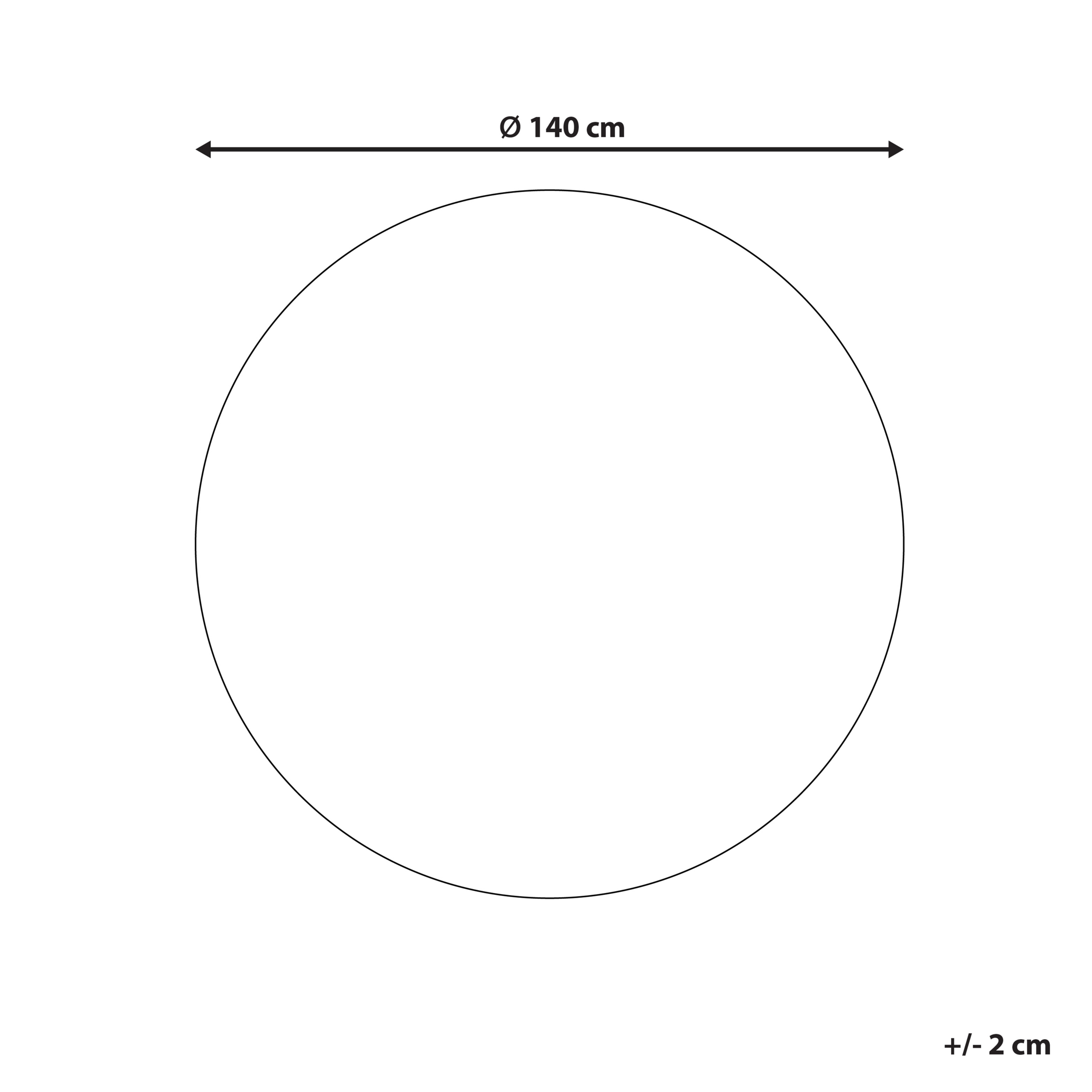 Matta med lång lugg DEMRE Ljusgrå ø 140 cm