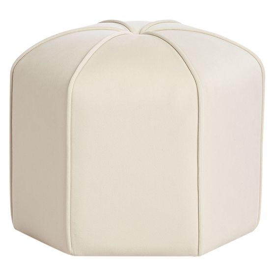 Sittpuff WISHEK Sammet Ljusbeige