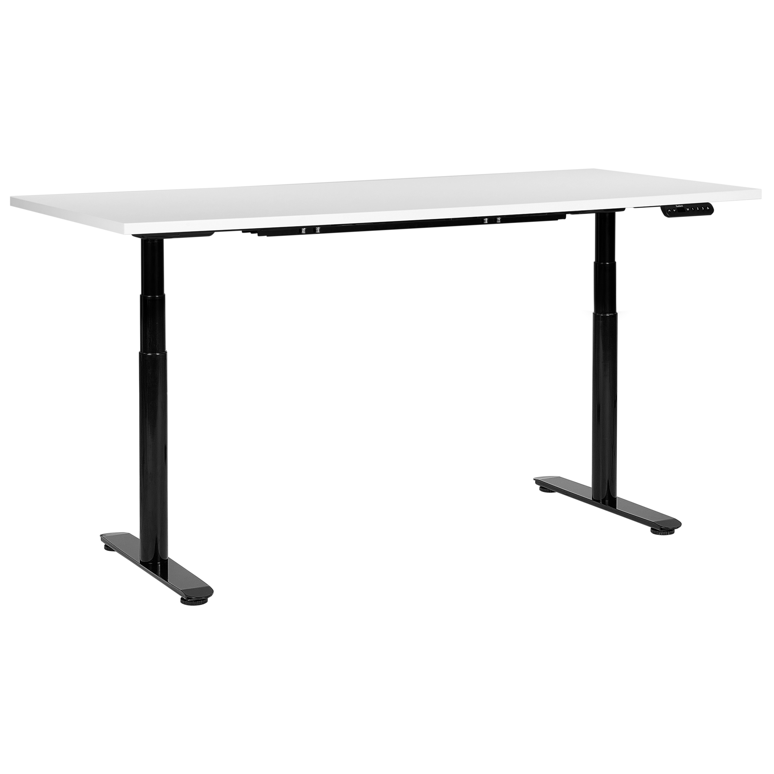 Elektriskt höj- och sänkbart skrivbord DESTINAS 180 cm 80 cm Vit/ Svart