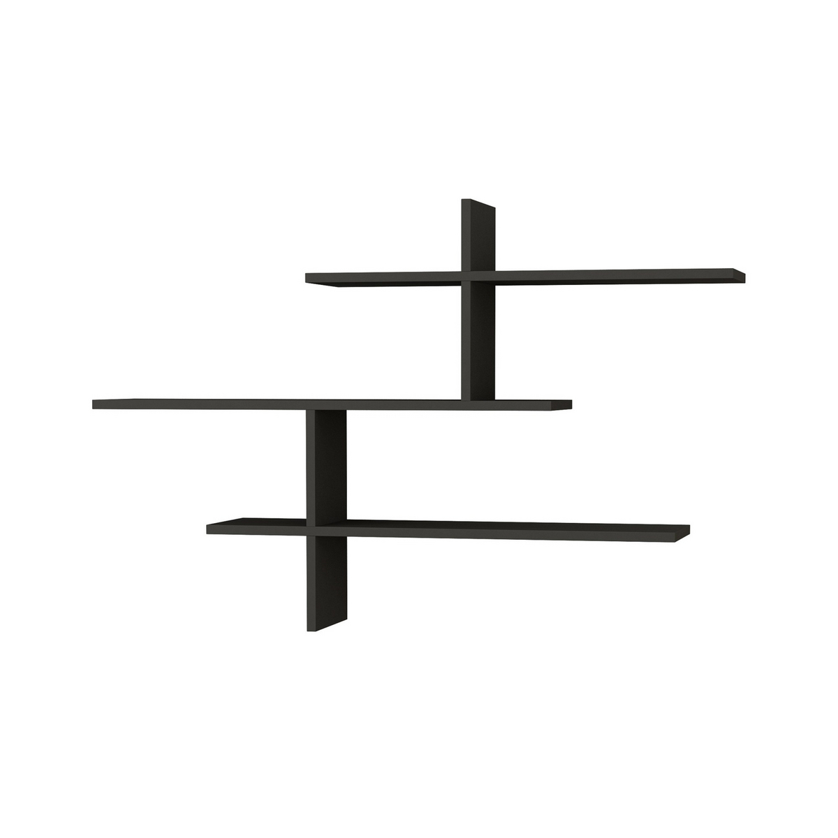 Norda Design Modern vägghylla, 123 x 80,5 x 22 cm | 100 % melaminbelagd, 18 mm tjock | Stilfull förvaringslösning