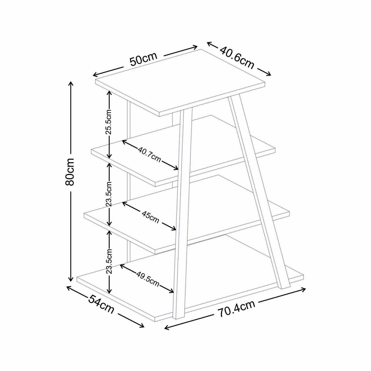 Norda Design TV-bänk Lyno 40.6 x 70.4 x 80 cm