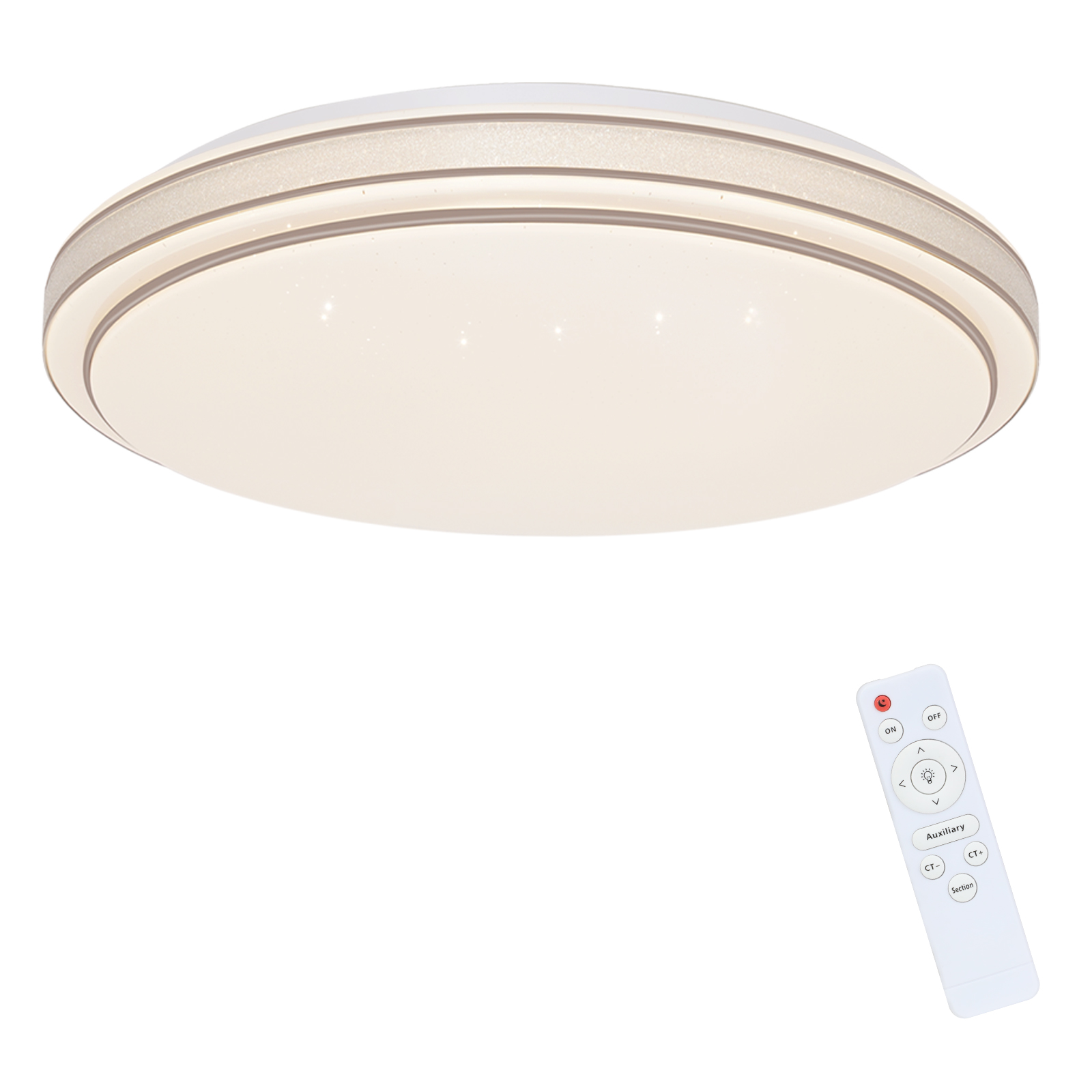 NETTLIFE Modern Rund LED Taklampa 23W Dimbar Sovrumslampa med Fjärrkontroll 27cm Stjärnhimmelslampa Kök