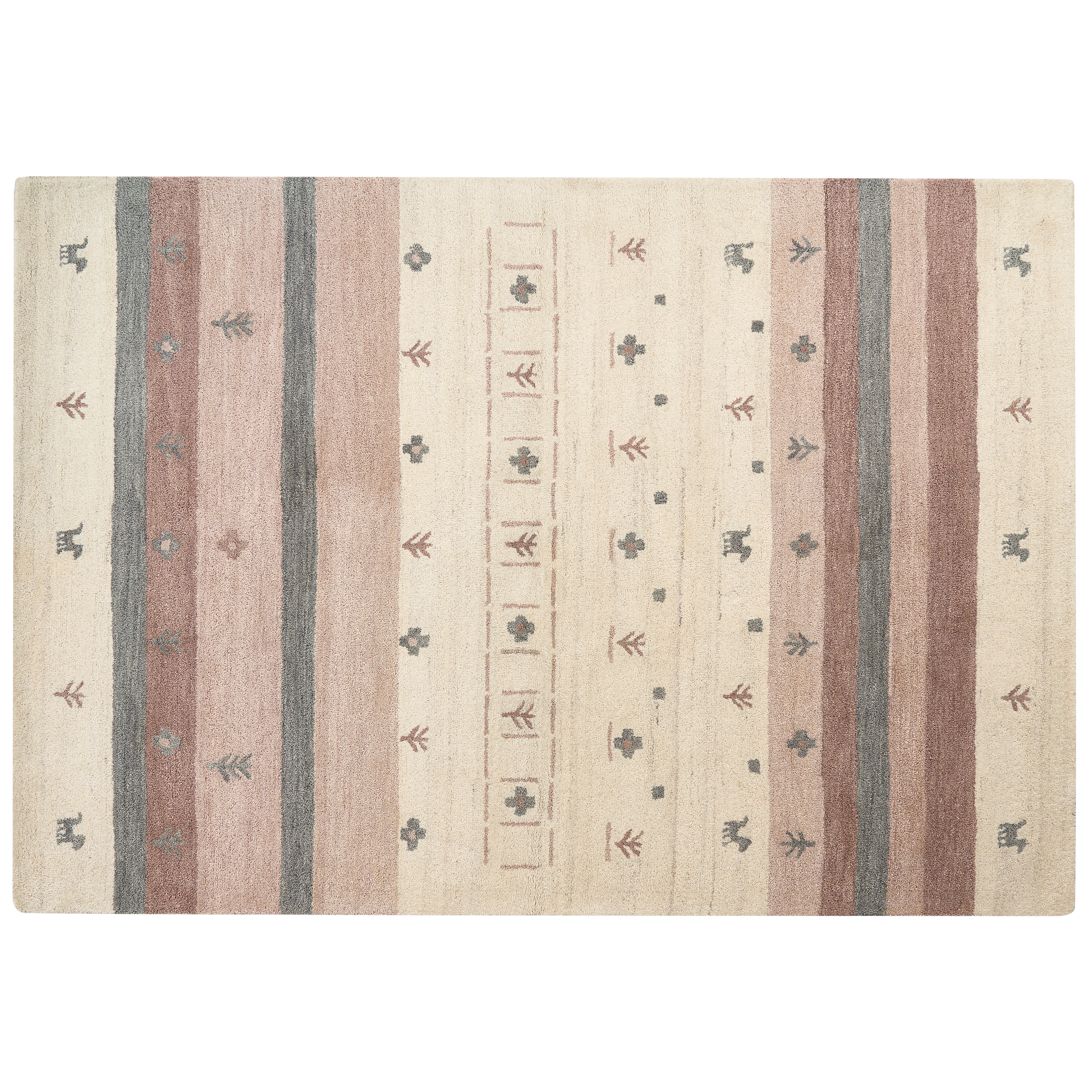 Matta KARLI Beige 160 x 230 cm Gabbeh Ull