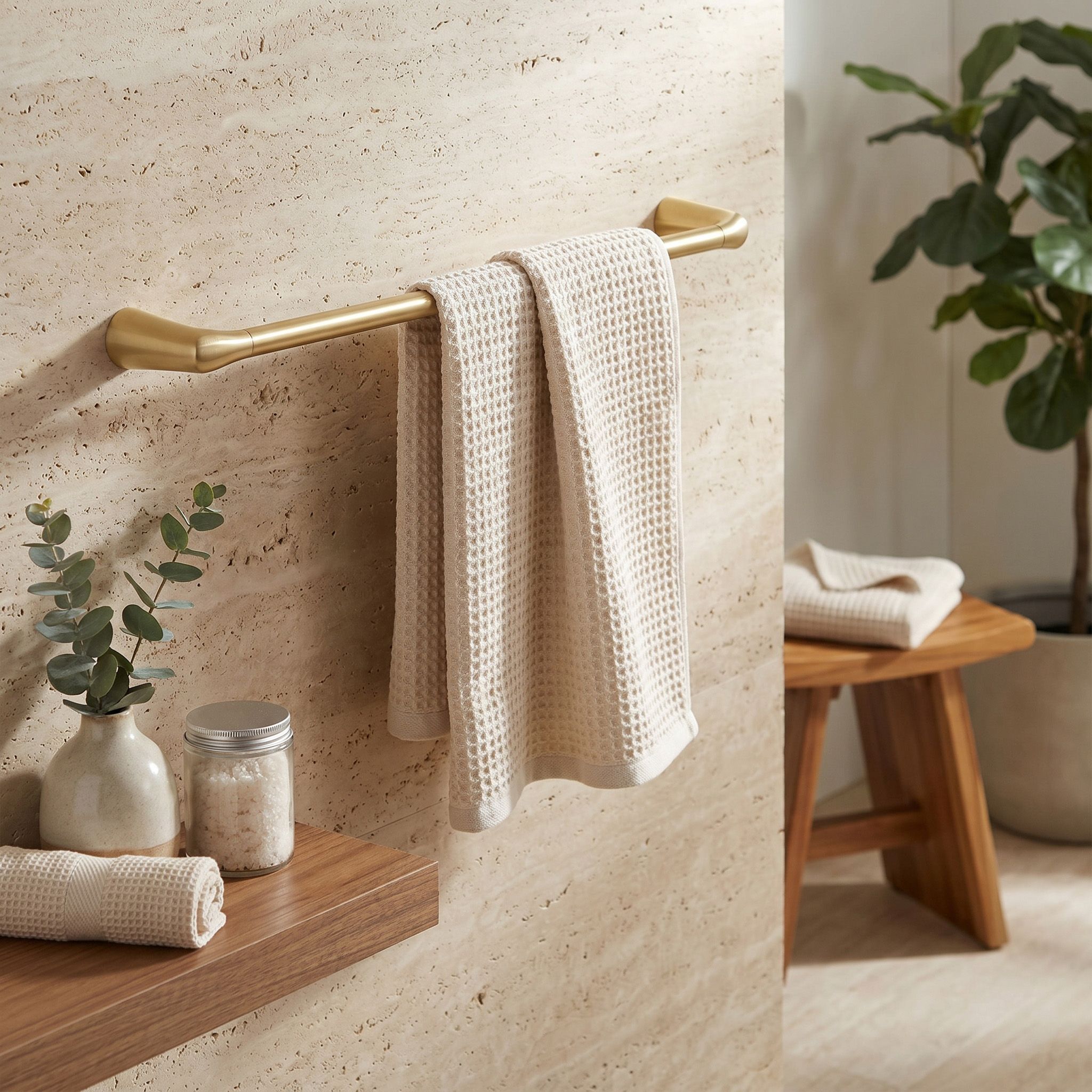 REA Badrumskrok VIBE 16201 Borstat Guld, 7,8x60,5x3,5cm