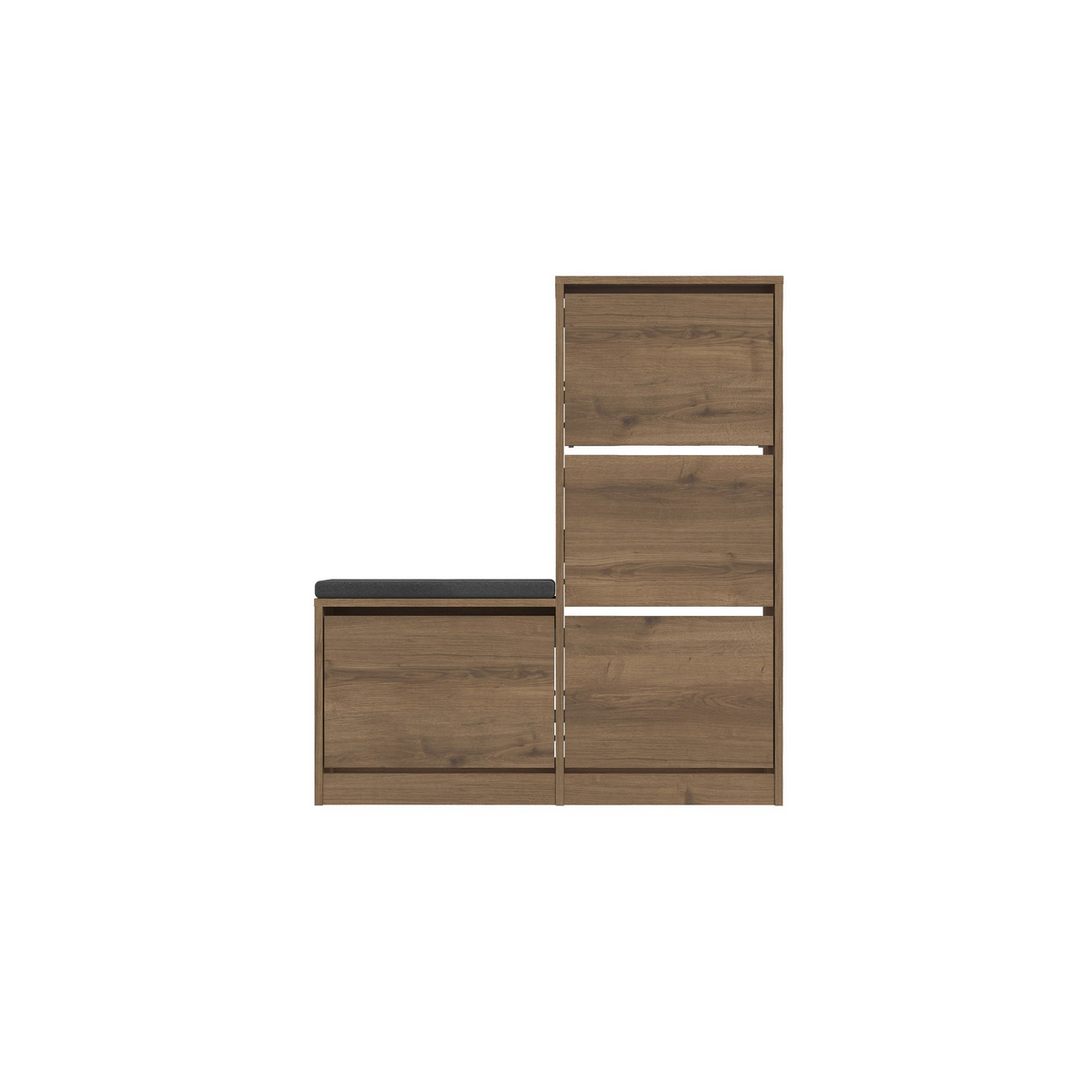Norda Design Modernt skoskåp, 105 x 118.5 x 26 cm | 100 % melaminbelagt, 18 mm tjockt | Snygg förvaringslösning