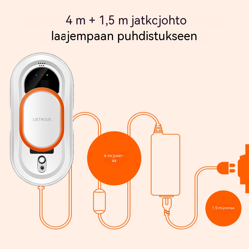 Robotfönstertvätt - HCR - HCR-09 - AI - Fjärrkontroll - Snabb rengöring