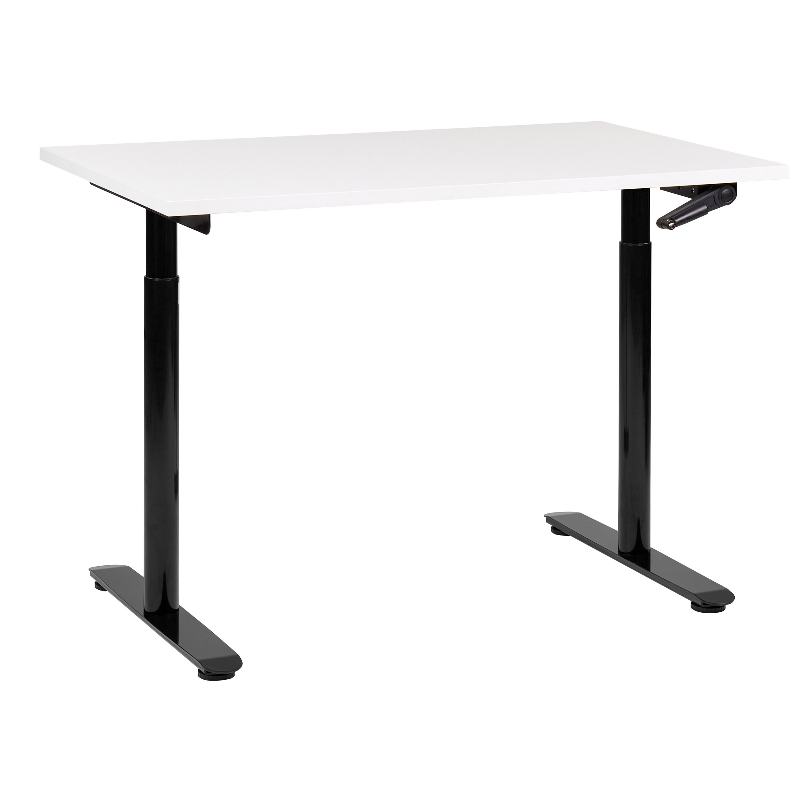 Manuellt höj- och sänkbart skrivbord DESTINAS 120 cm 72 cm Vit/ Svart
