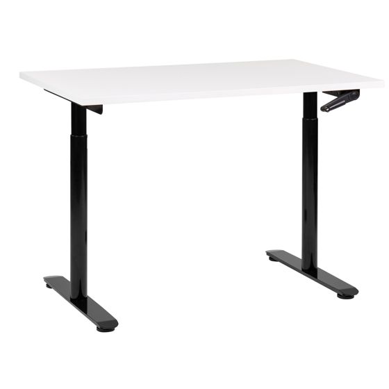 Manuellt höj- och sänkbart skrivbord DESTINAS 120 cm 72 cm Vit/ Svart