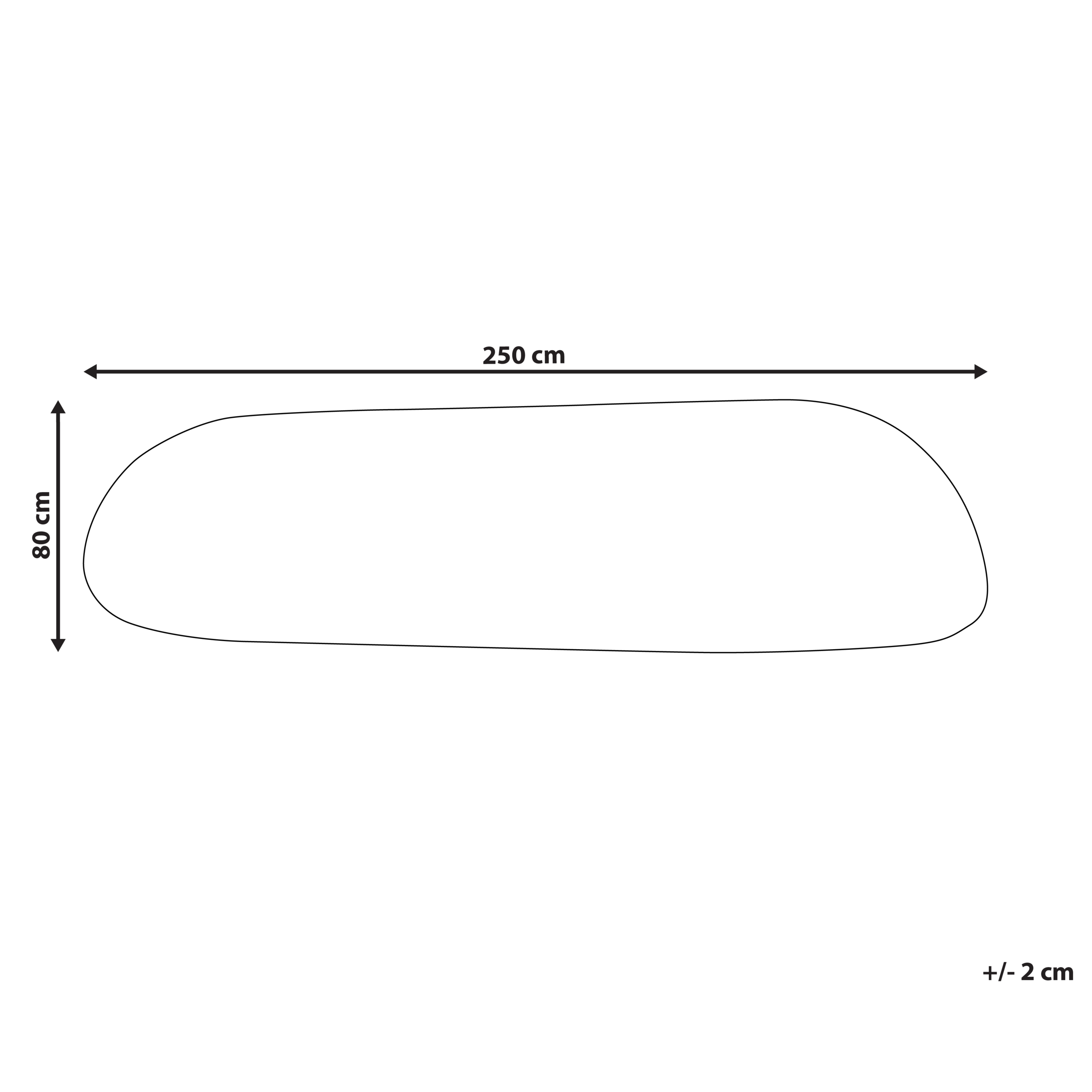 Matta BERANI Mörkgrön 80 x 250 cm Viskos