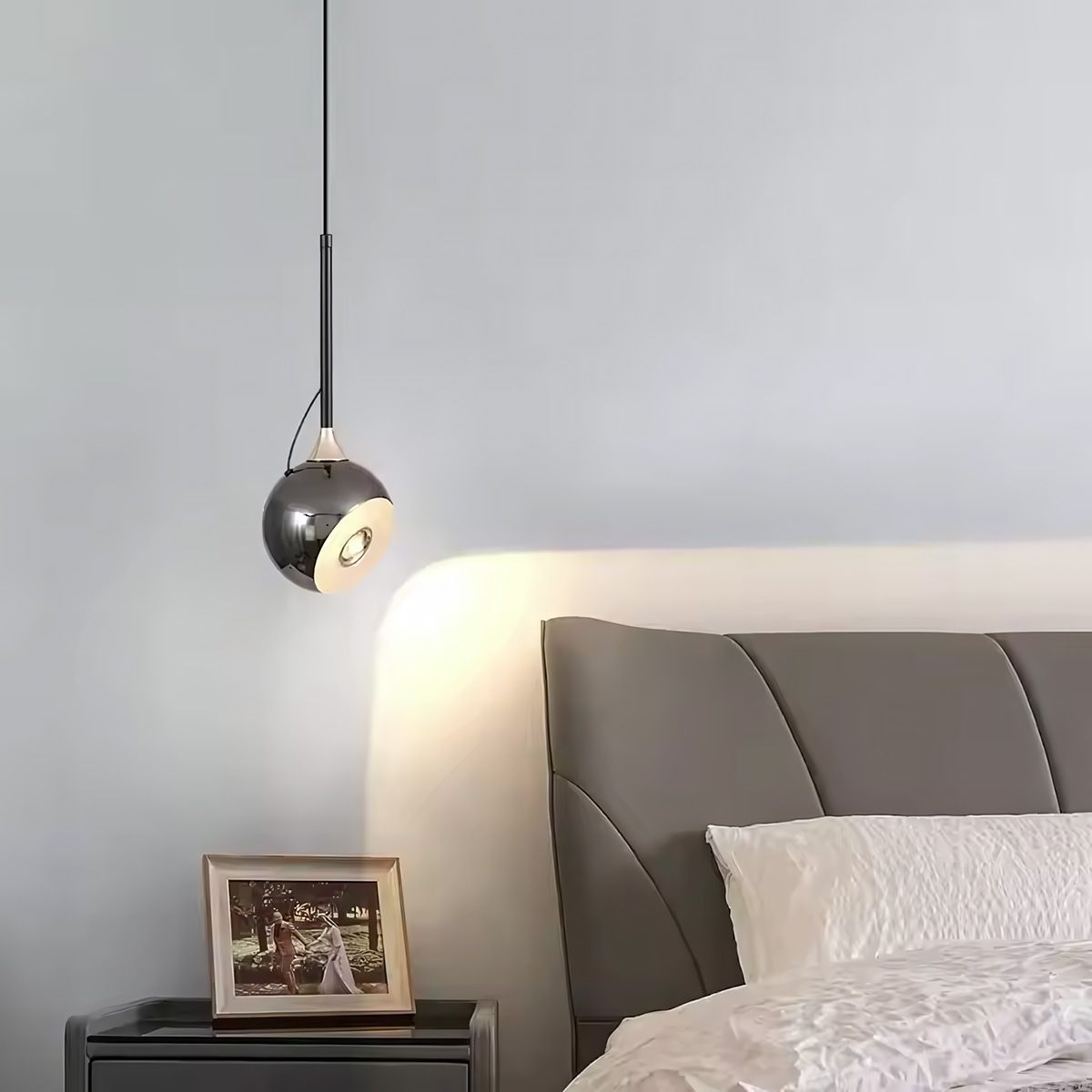 TOOLIGHT hängande taklampa G087-1CP LED Svart/Krom 30x13x30cm