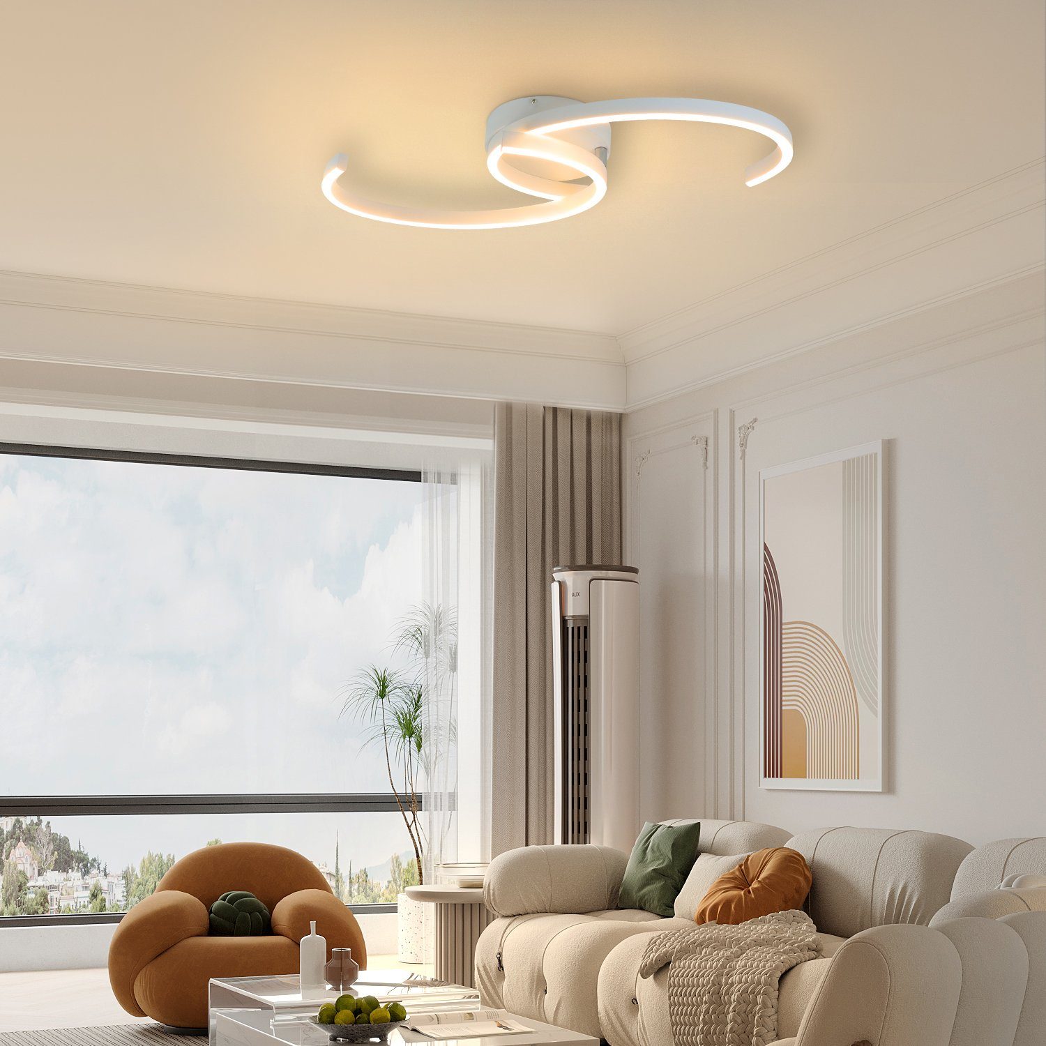 NETTLIFE LED - taklampa, vardagsrum, lampa, 60 cm, 3000K, varmvit, design - lampa kök