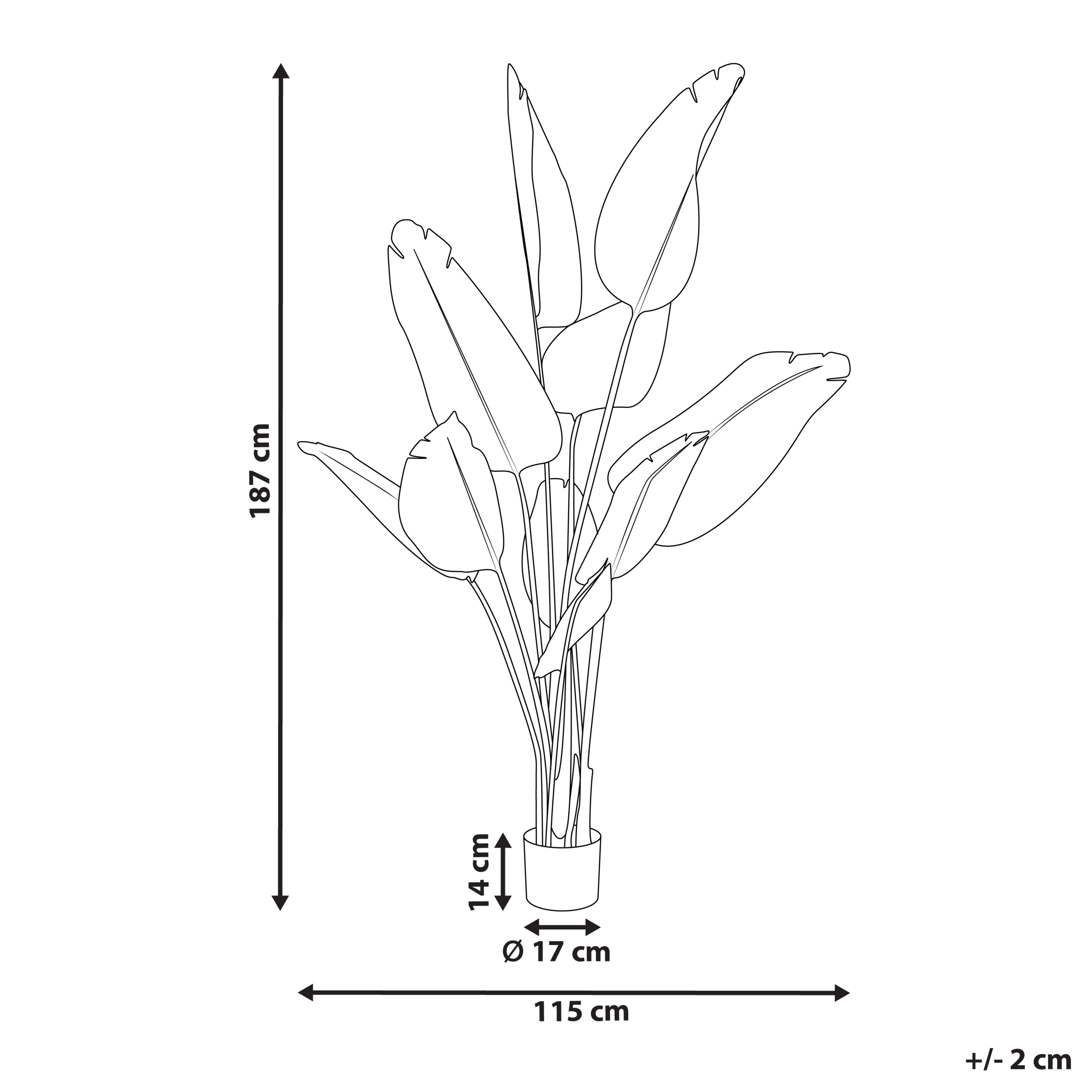 Konstgjord växt BANANA TREE 187 cm Grön