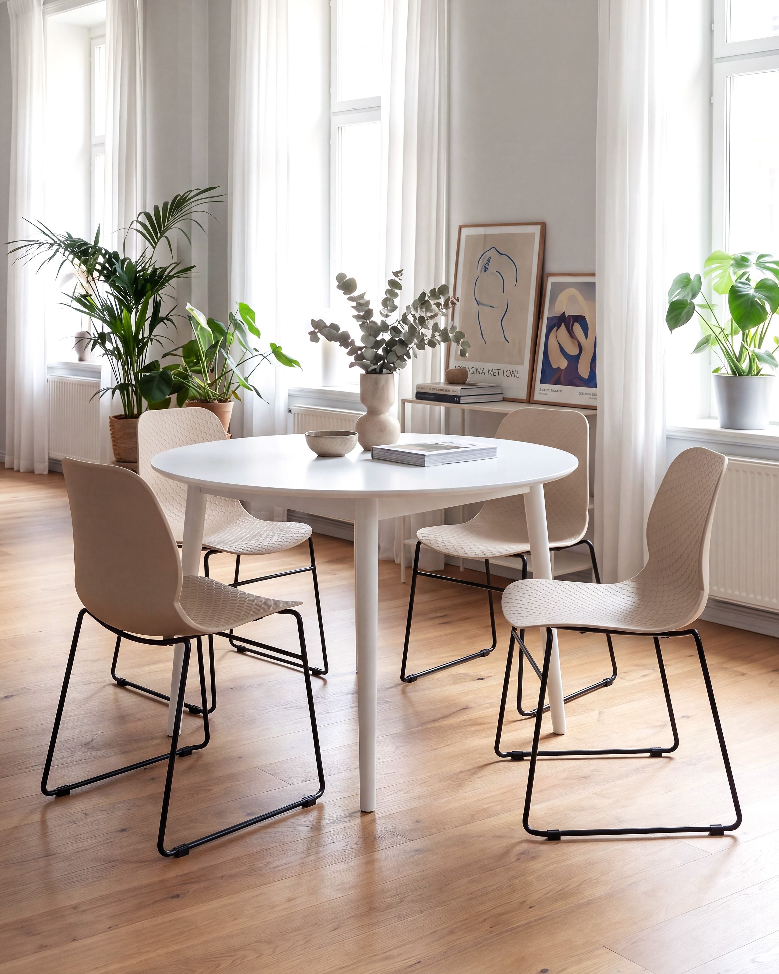 Set med 4 konferensstolar PANORA Beige