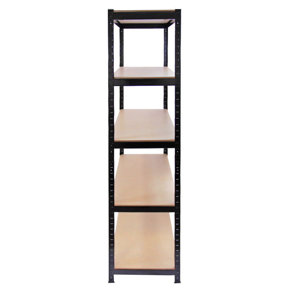 Monster Racking T-Rax metallhyllor för förvaring och garage, svarta, 90 cm breda, 45 cm djupa, set om 10