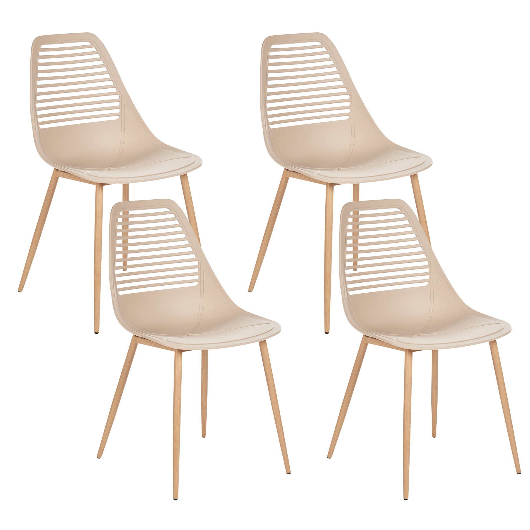 Set med 4 matstolar MONTELLO Beige
