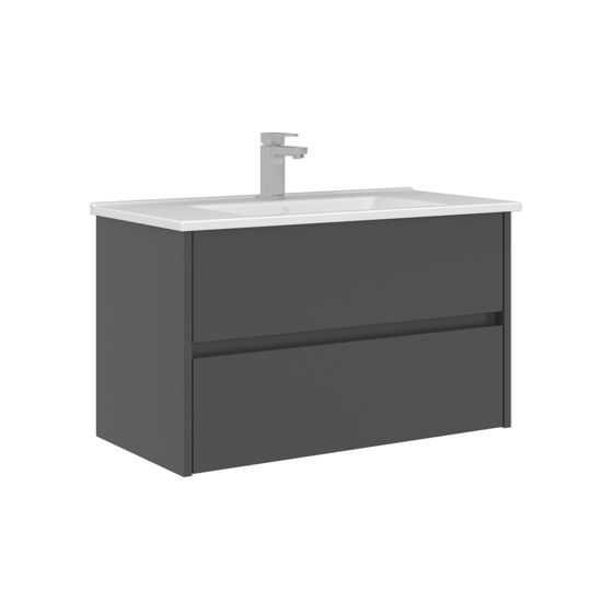 Norda Design Badrumsskåp med handfat Arno 85 Låda 45 x 85 x 52 cm