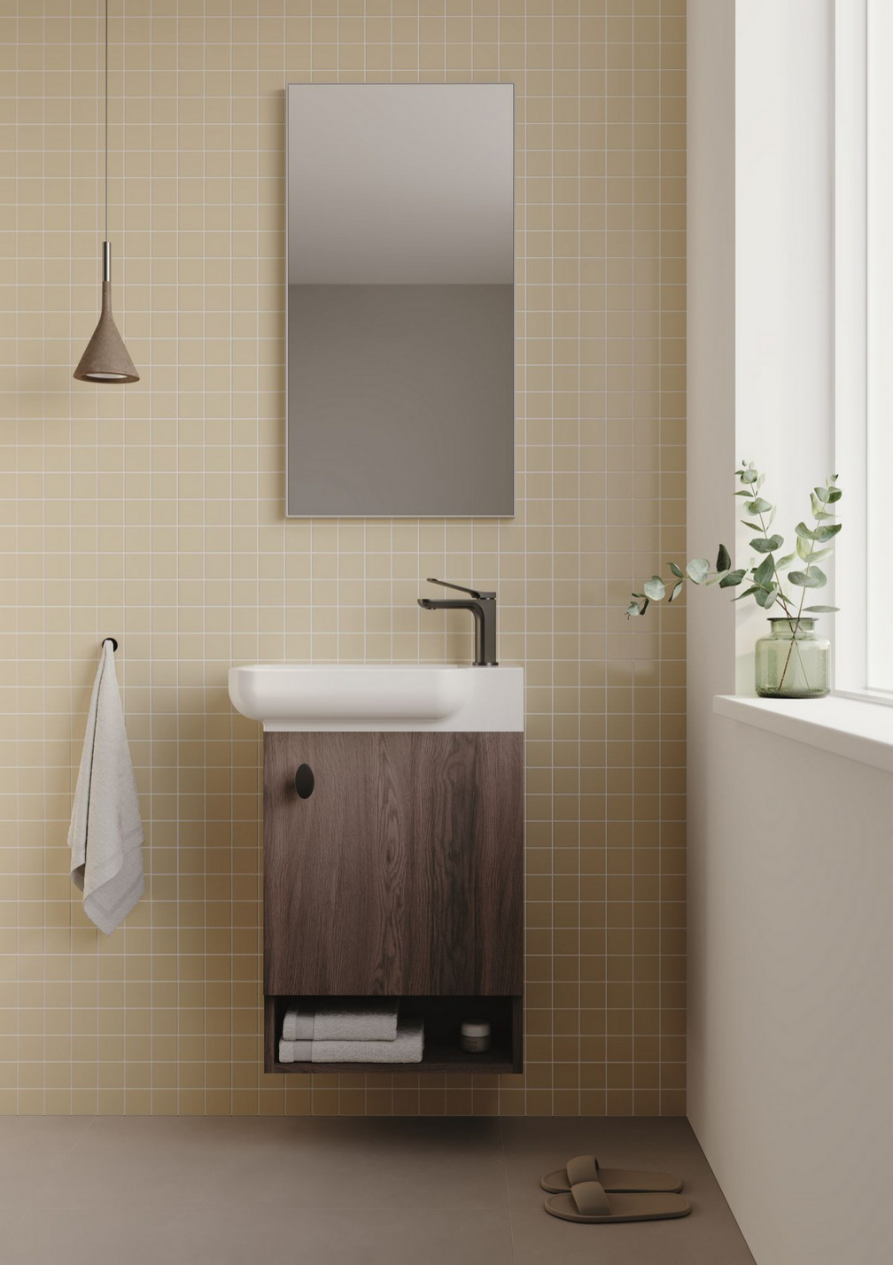 Norda Design Badrumsskåp med handfat Begonya 55 33 x 53 x 75 cm
