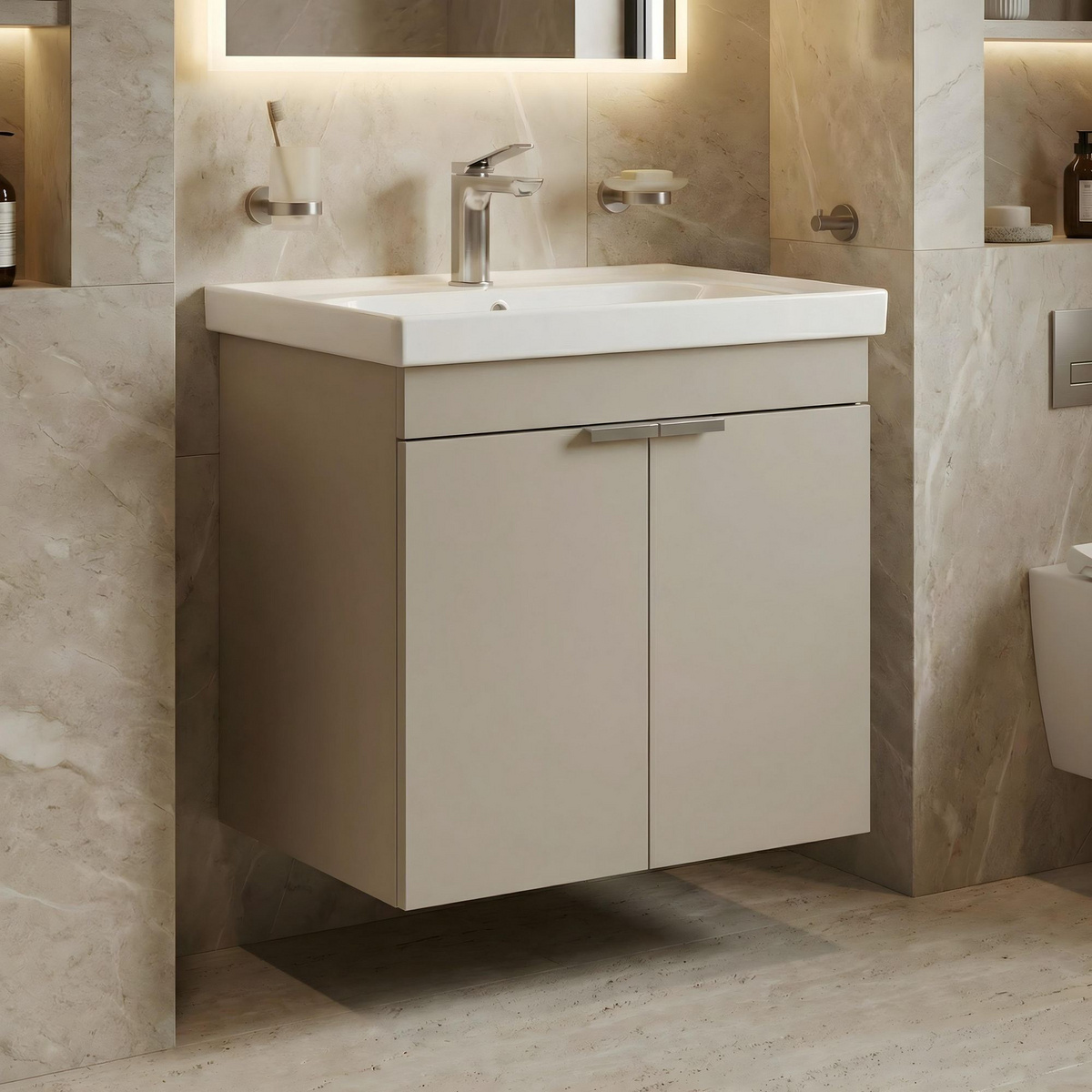 Norda Design Badrumsskåp med handfat Desna 60 45 x 60 x 58 cm