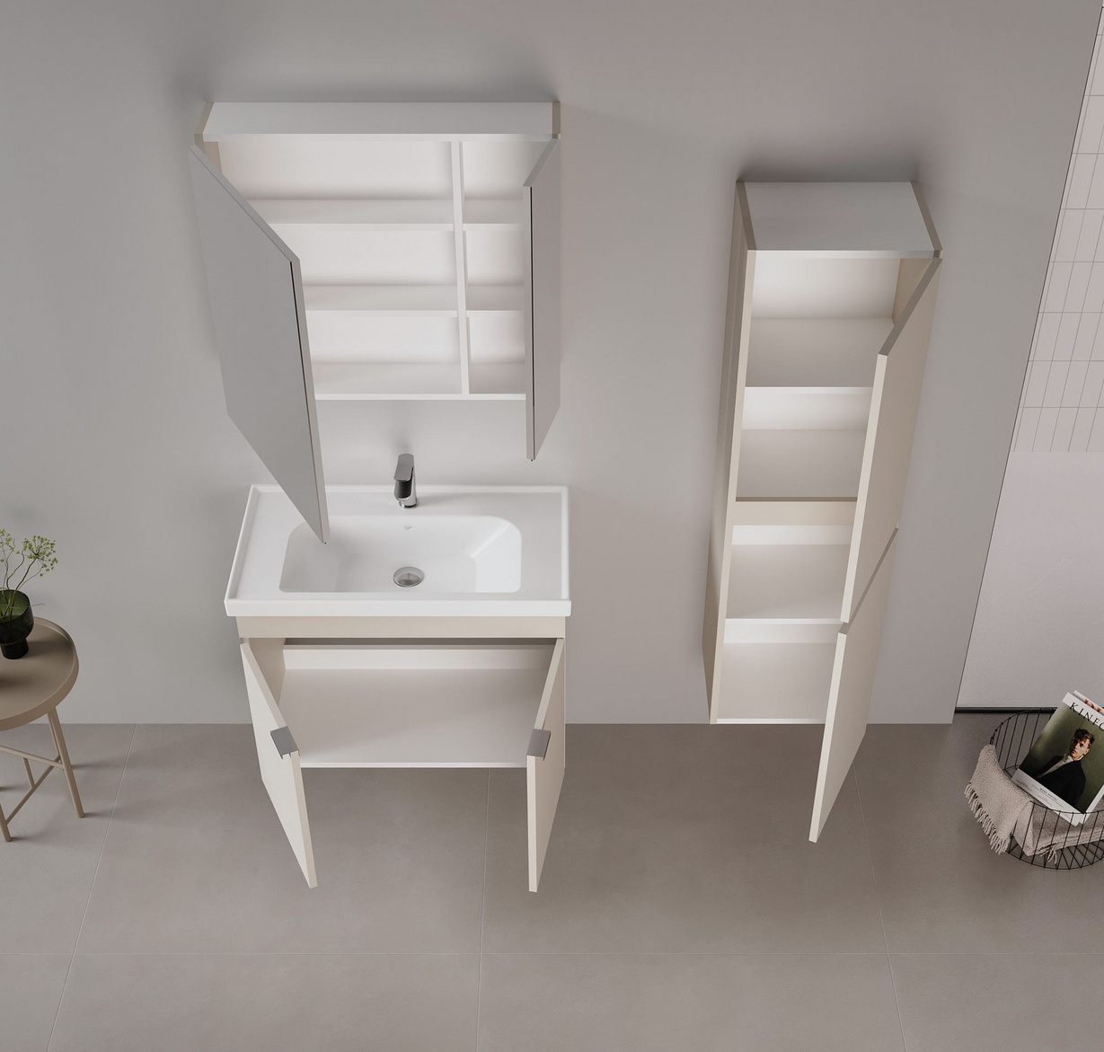 Norda Design Badrumsskåp med handfat Desna 80 45 x 80 x 58 cm