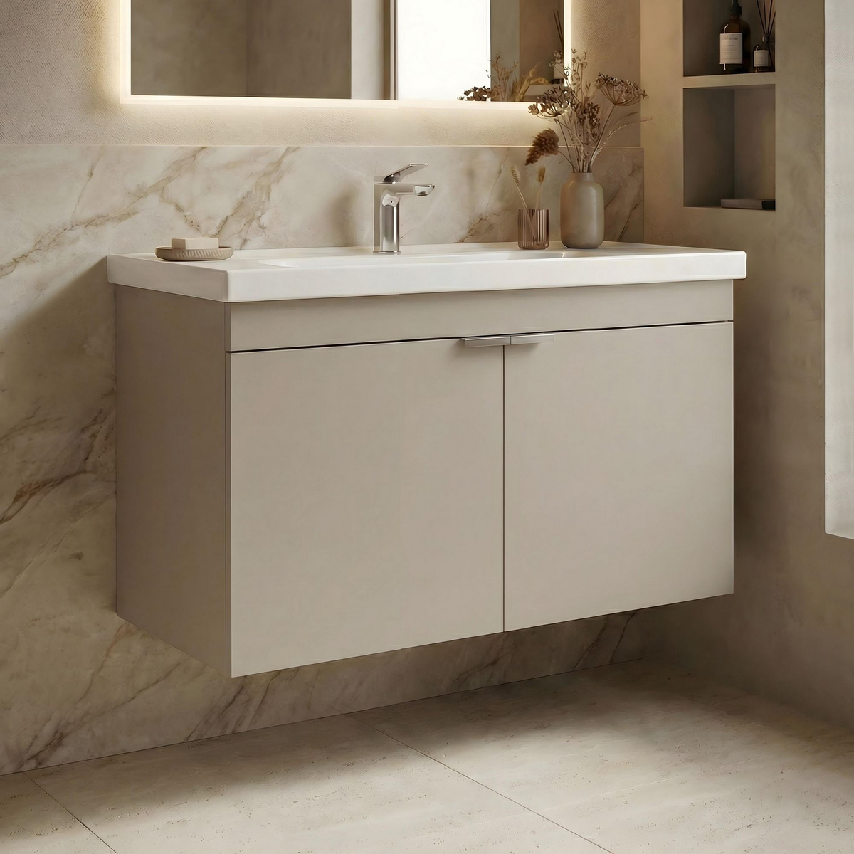 Norda Design Badrumsskåp med handfat Desna 80 45 x 80 x 58 cm