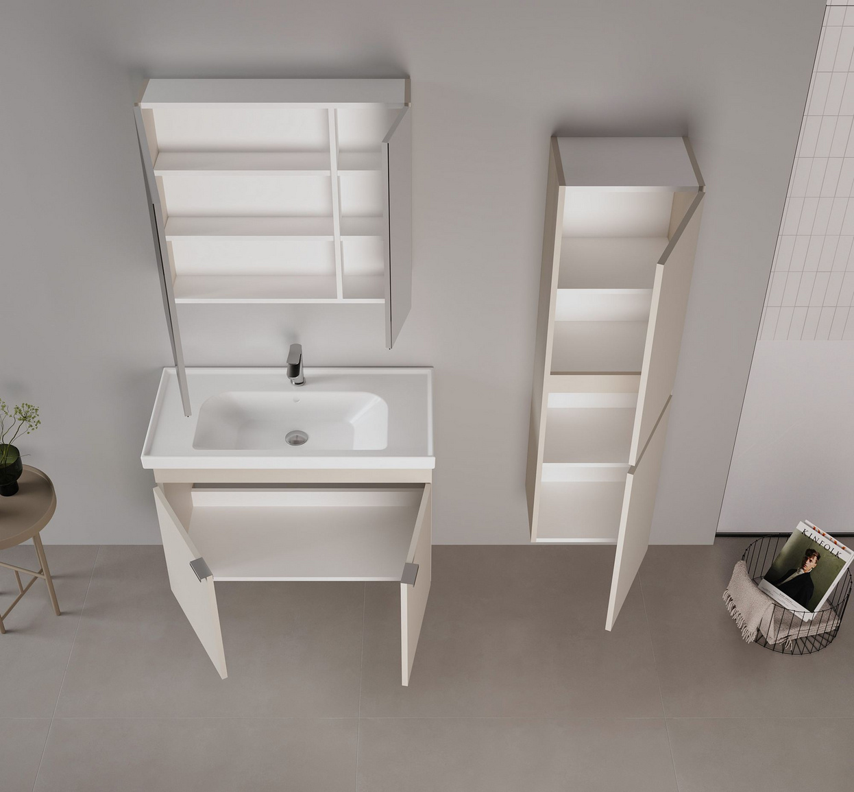 Norda Design Badrumsskåp med handfat Desna 90 45 x 90 x 58 cm