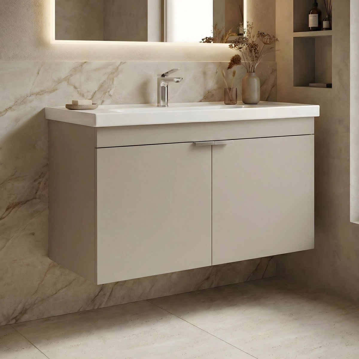 Norda Design Badrumsskåp med handfat Desna 90 45 x 90 x 58 cm
