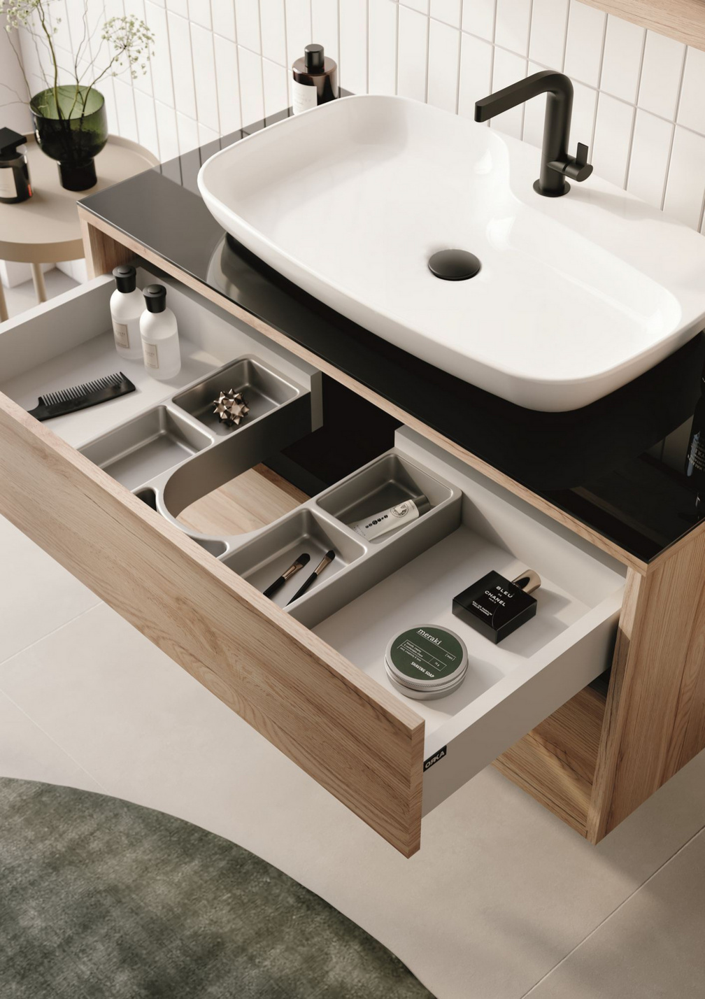 Norda Design Badrumsskåp med handfat Galia 100 v2 50 x 100 x 50 cm