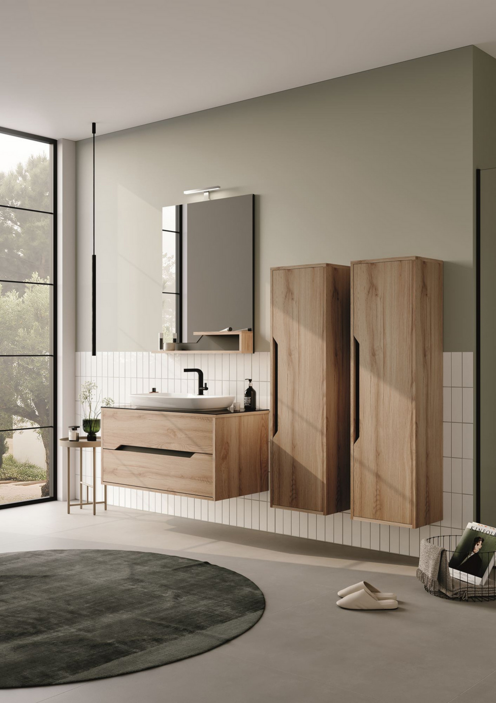 Norda Design Badrumsskåp med handfat Galia 100 v2 50 x 100 x 50 cm