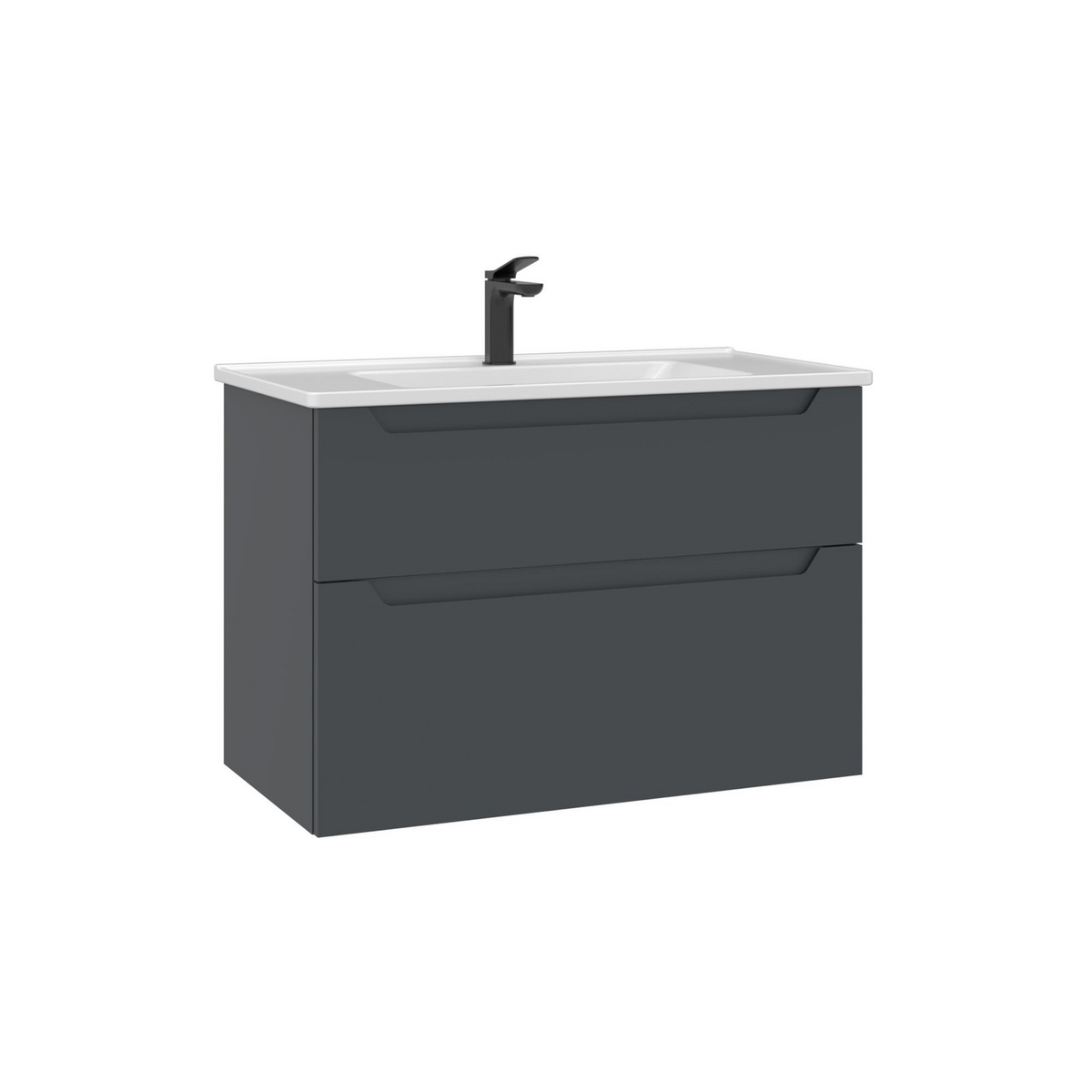 Norda Design Badrumsskåp med handfat Messina 85 v2 45 x 85 x 55 cm