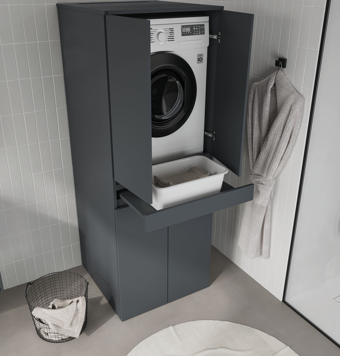 Norda Design Tvättmaskinsskåp Neve 70 73 x 70 x 193 cm