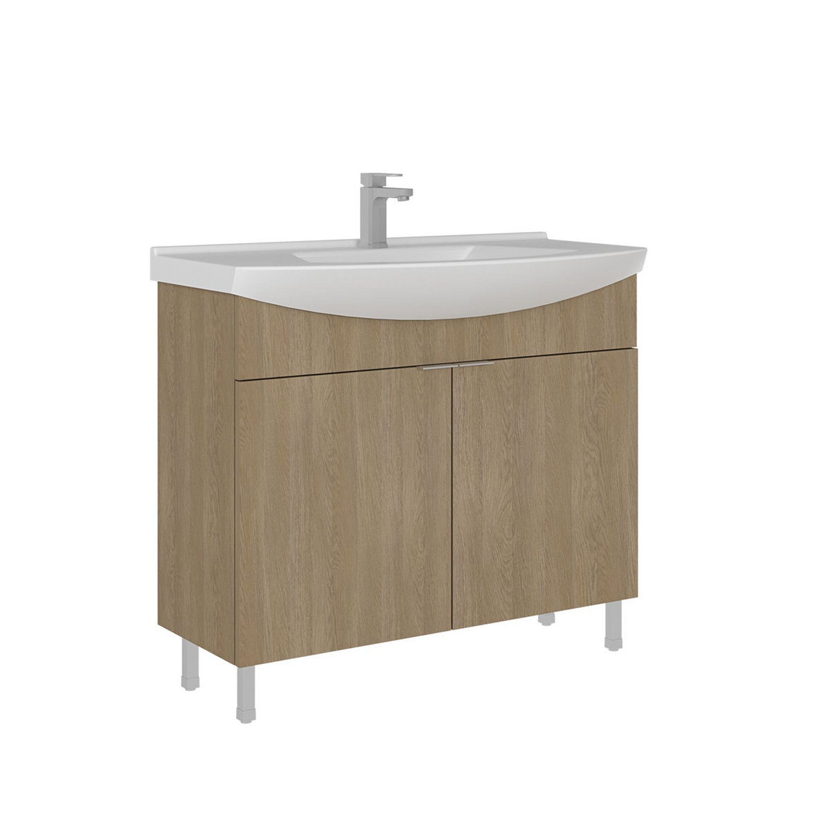 Norda Design Badrumsskåp med handfat Purus 100 50 x 100 x 83 cm