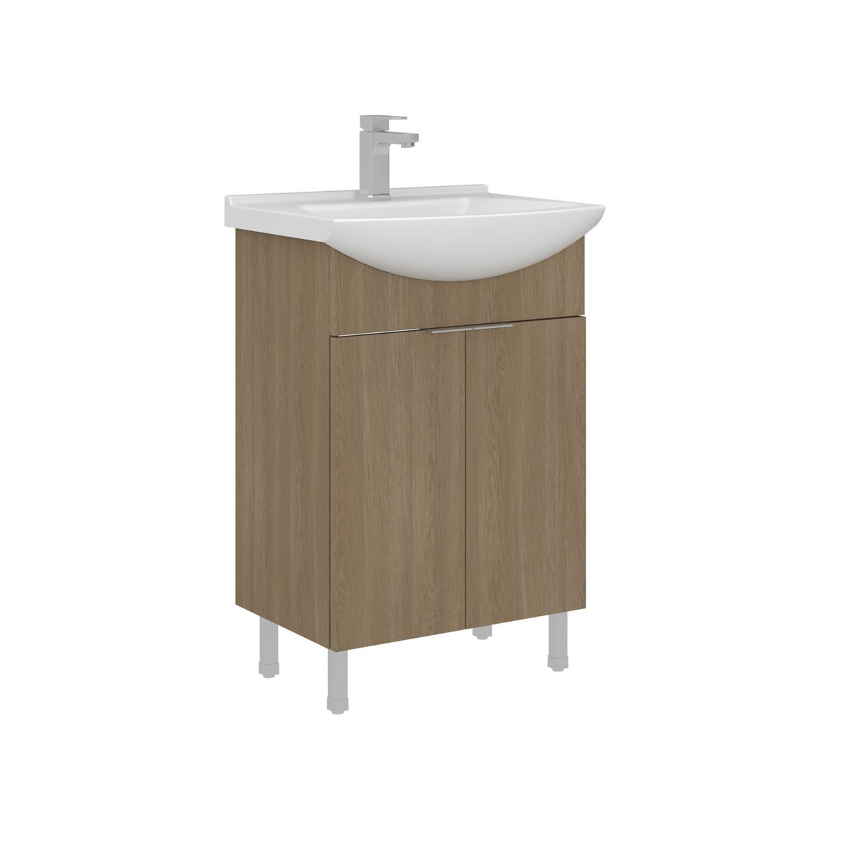 Norda Design Badrumsskåp med handfat Purus 55 50 x 55 x 83 cm